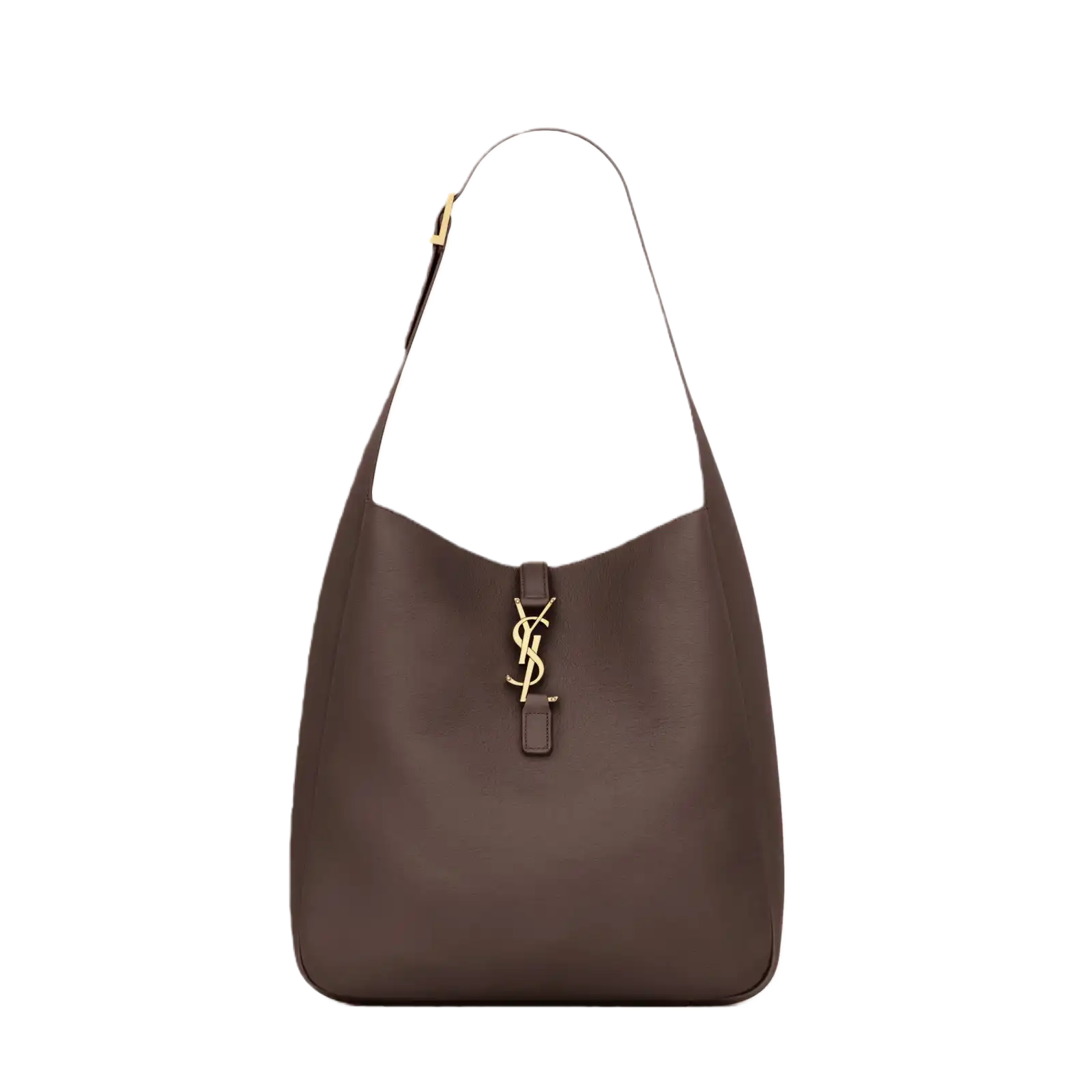 LE 5 À 7 SUPPLE SMALL IN GRAINED LEATHER ARABICA - 850533AAAUQ2877