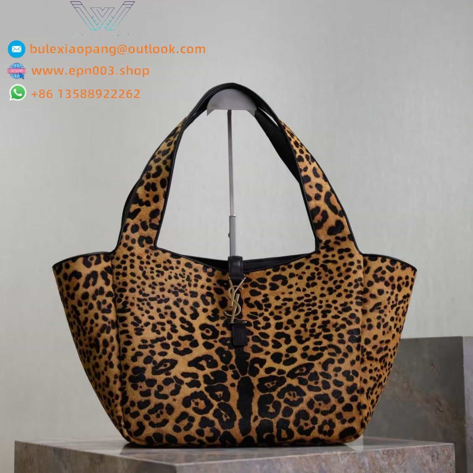 LE 5 À 7 BEA IN PONY HAIR LEATHER LEOPARD - 763435AAD0N2063
