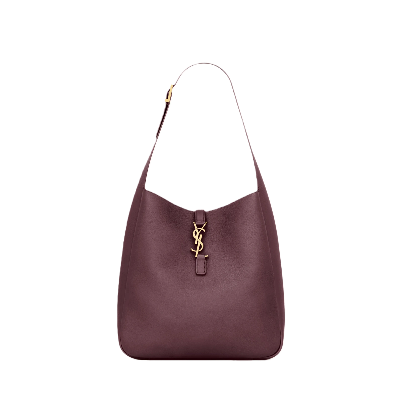 LE 5 À 7 SUPPLE LARGE IN GRAINED LEATHER ROUGE LEGION - 850545AAAUQ6475