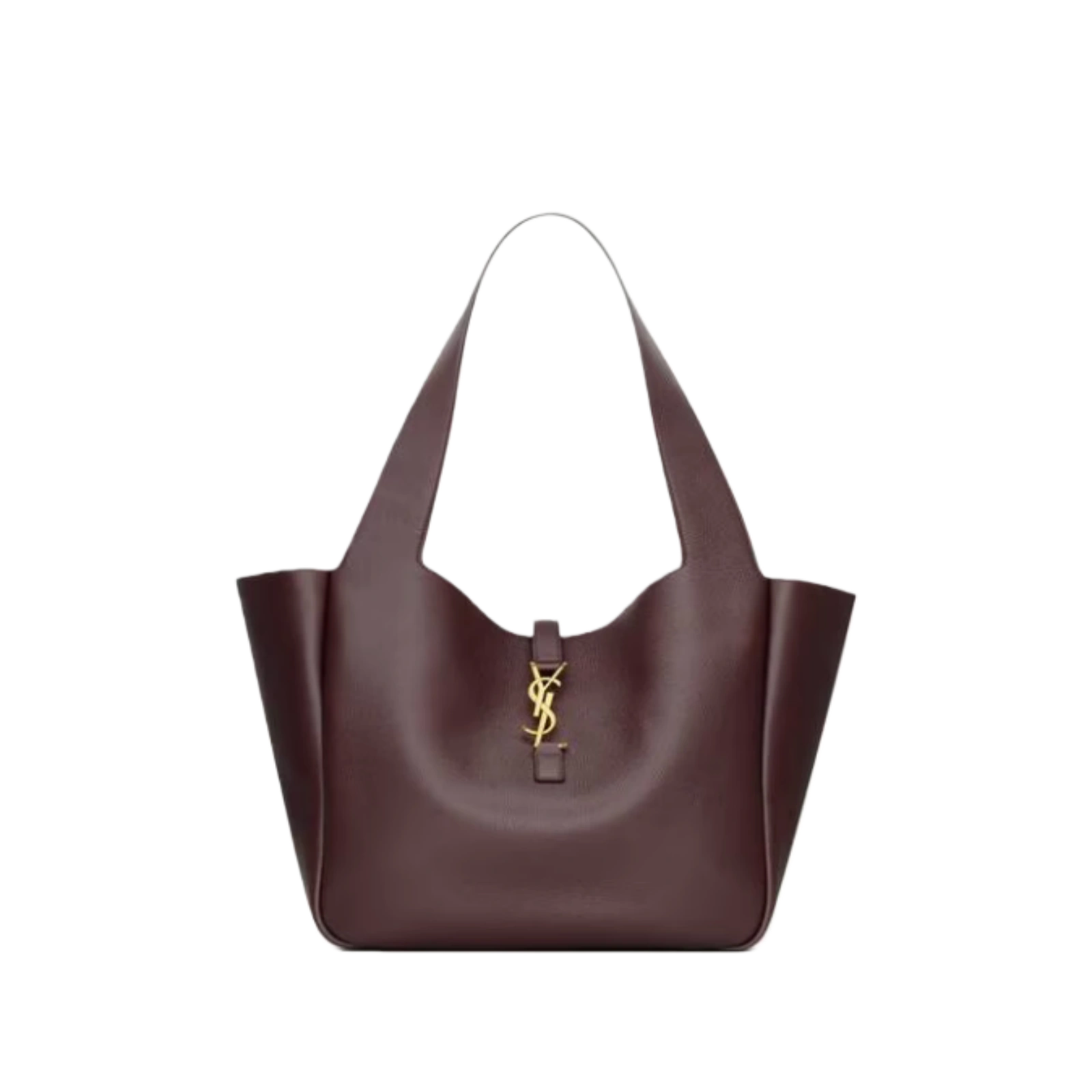 LE 5 À 7 BEA IN GRAINED LEATHER RAISIN - 763435AAAUQ6988