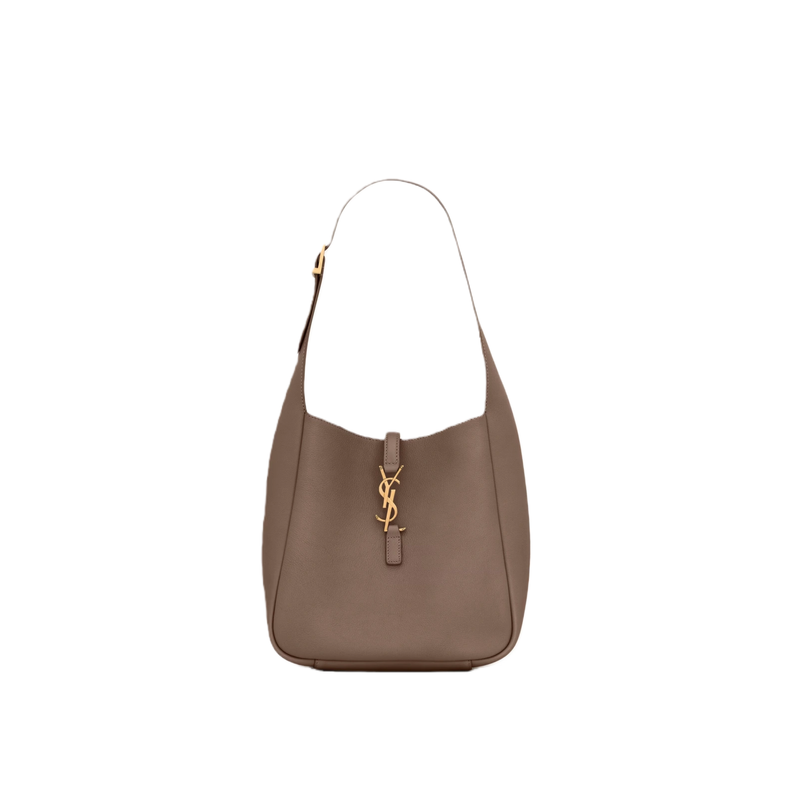 LE 5 À 7 SUPPLE SMALL IN GRAINED LEATHER PECAN BROWN - 713938AAAUQ2426