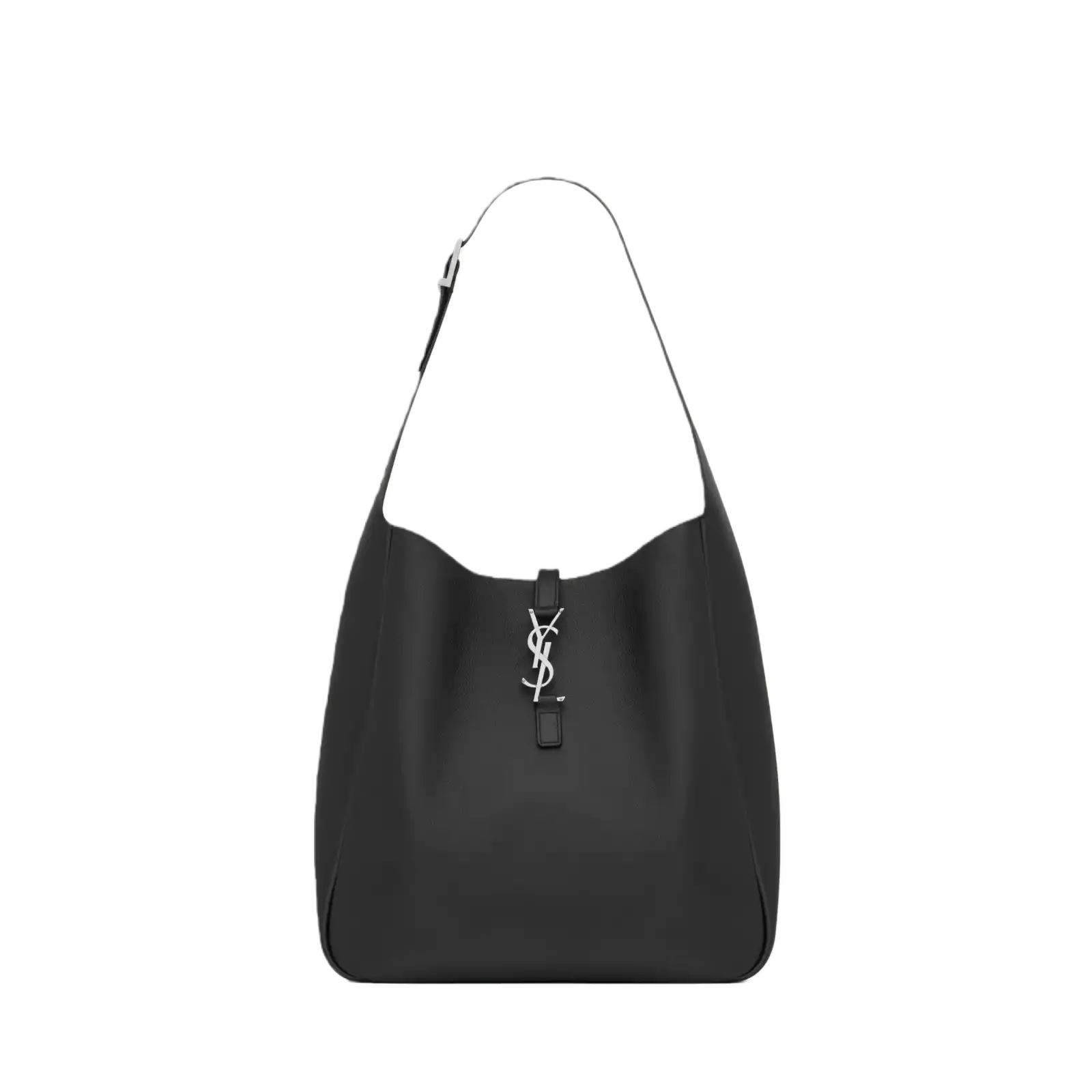 LE 5 À 7 SUPPLE LARGE IN GRAINED LEATHER BLACK - 753837AACQG1000