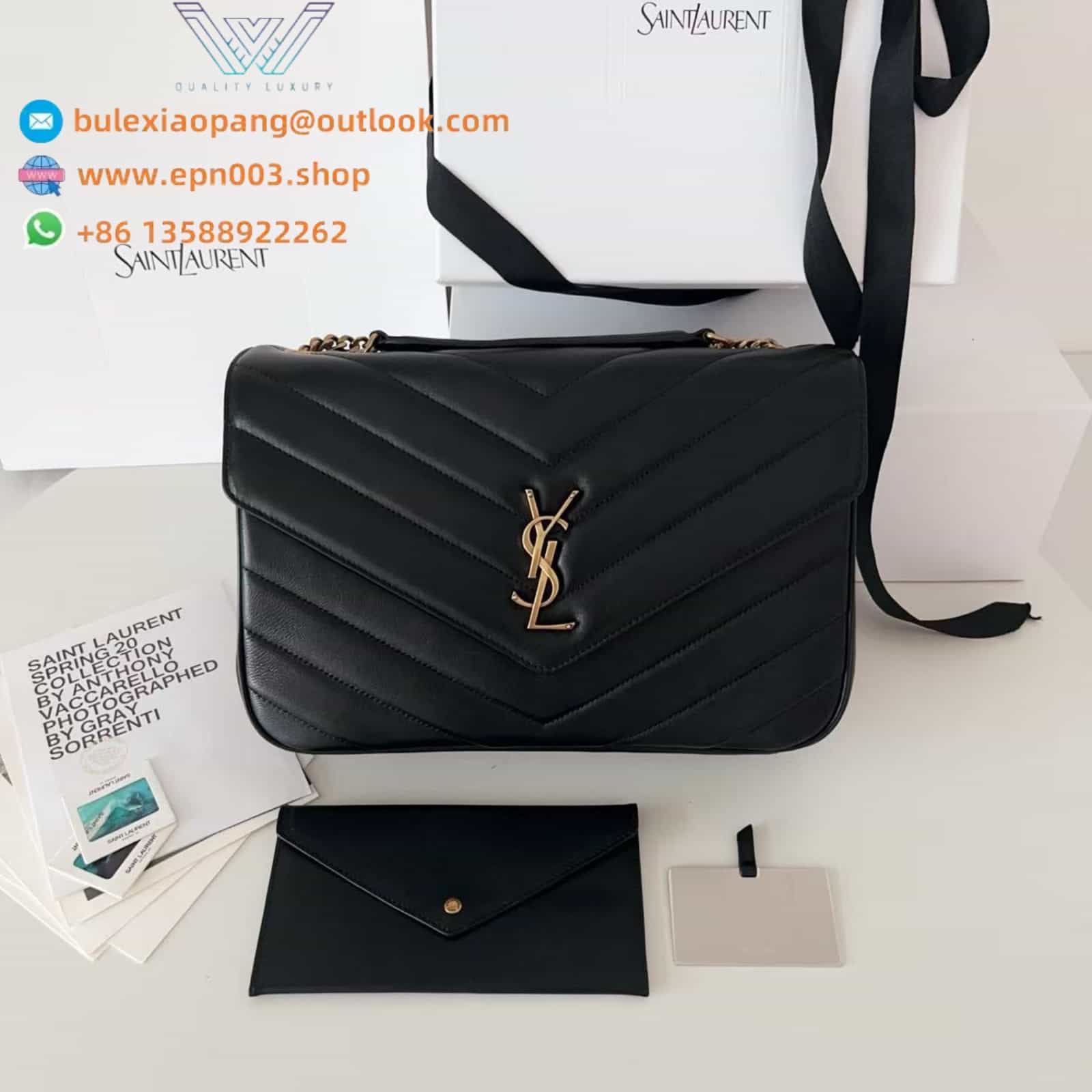 LOULOU MEDIUM/LARGE IN MATELASSÉ LAMBSKIN - 801439AAEAX1000