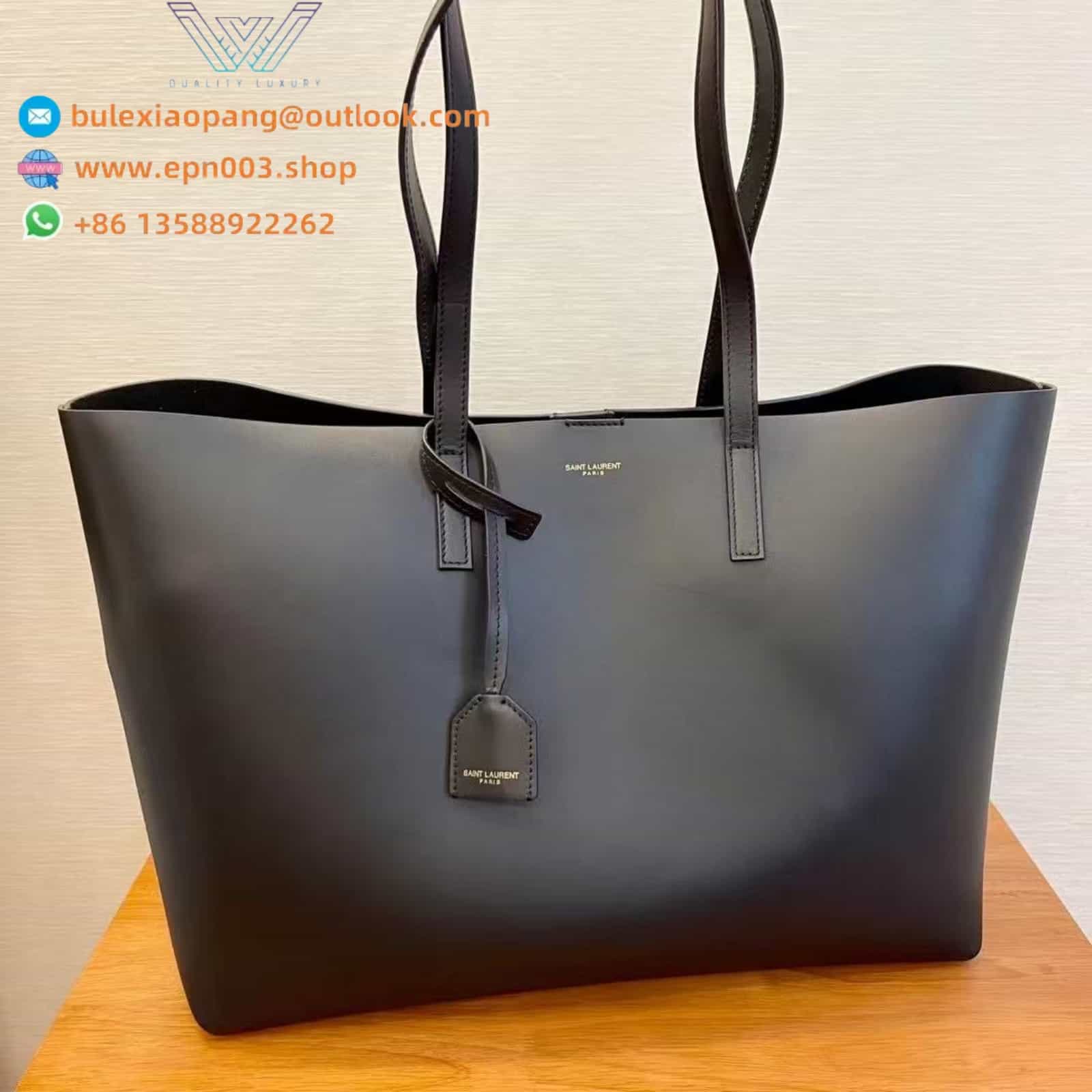SHOPPING SAINT LAURENT IN LEATHER BLACK - 600281CSV0J1000