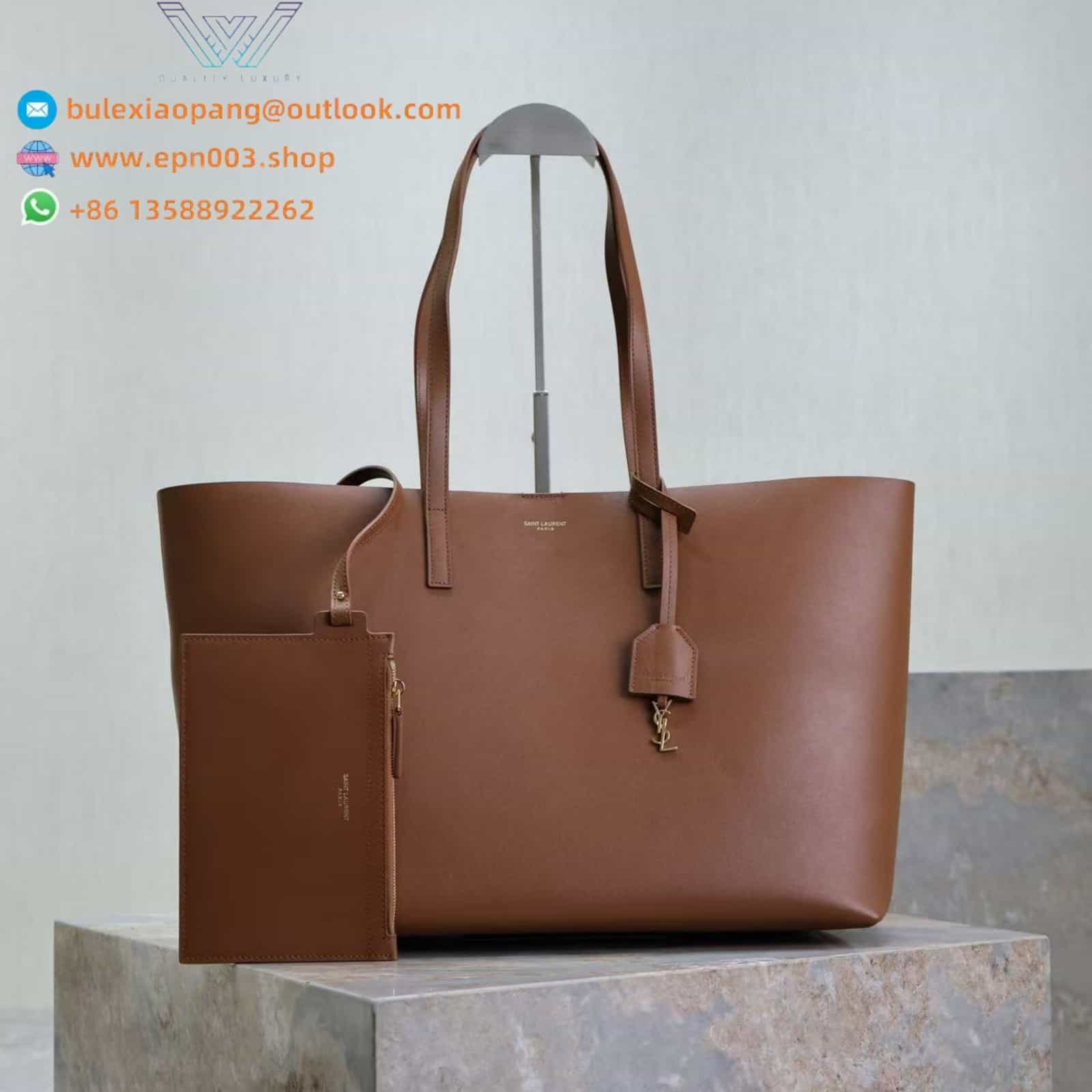 SHOPPING SAINT LAURENT IN LEATHER BRICK