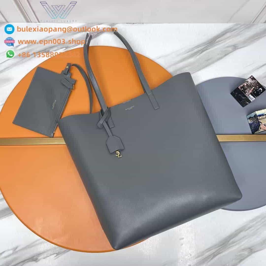 SHOPPING SAINT LAURENT IN LEATHER STORM - 600306CSV0J1112