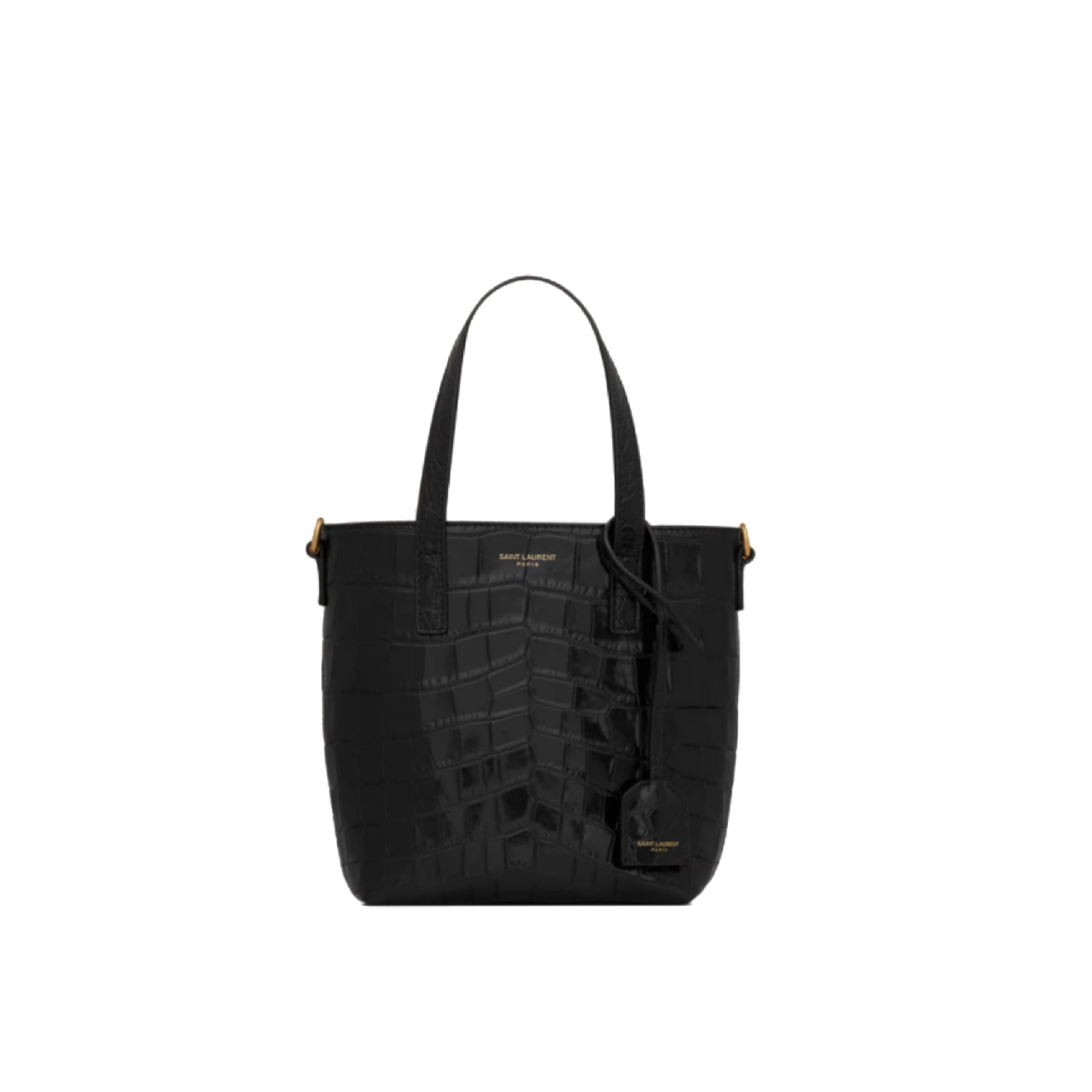 Mini toy shopping Saint Laurent IN CROCODILE-EMBOSSED LEATHER - 712367AAAOH1000