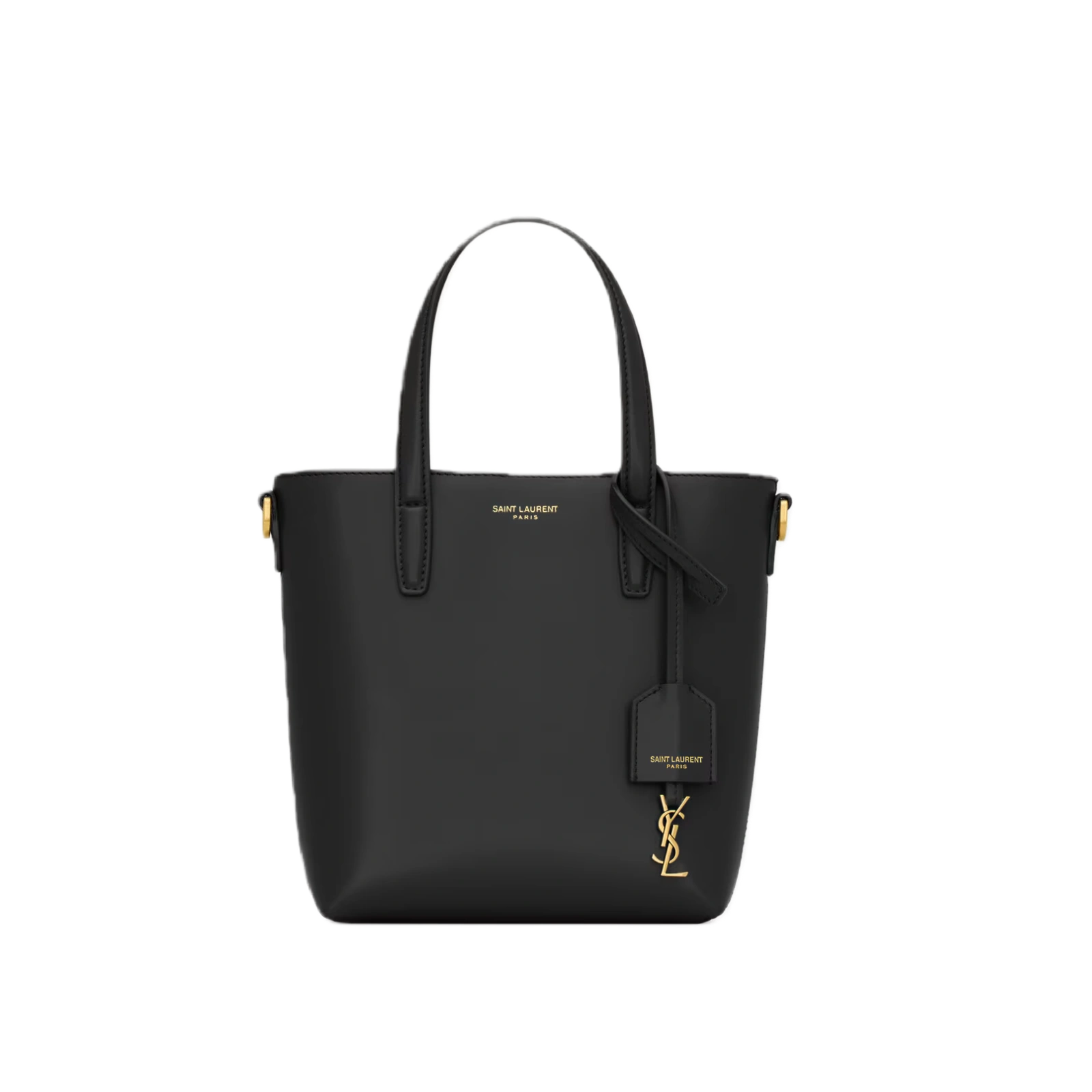MINI TOY SHOPPING SAINT LAURENT IN BOX LEATHER BLACK - 773995AADDI1000