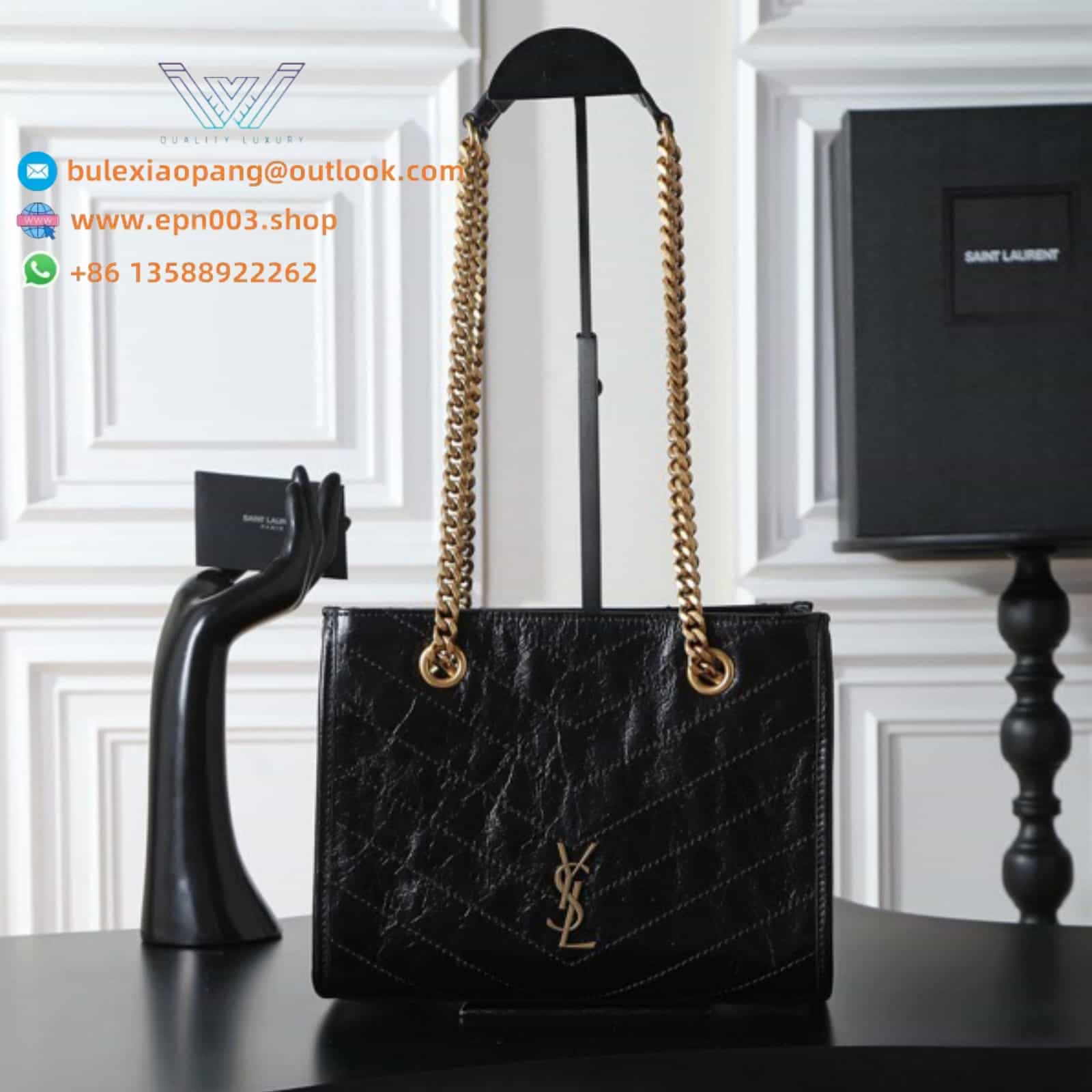 NIKI SMALL SHOPPING IN VINTAGE LEATHER BLACK - 8726800EN071000