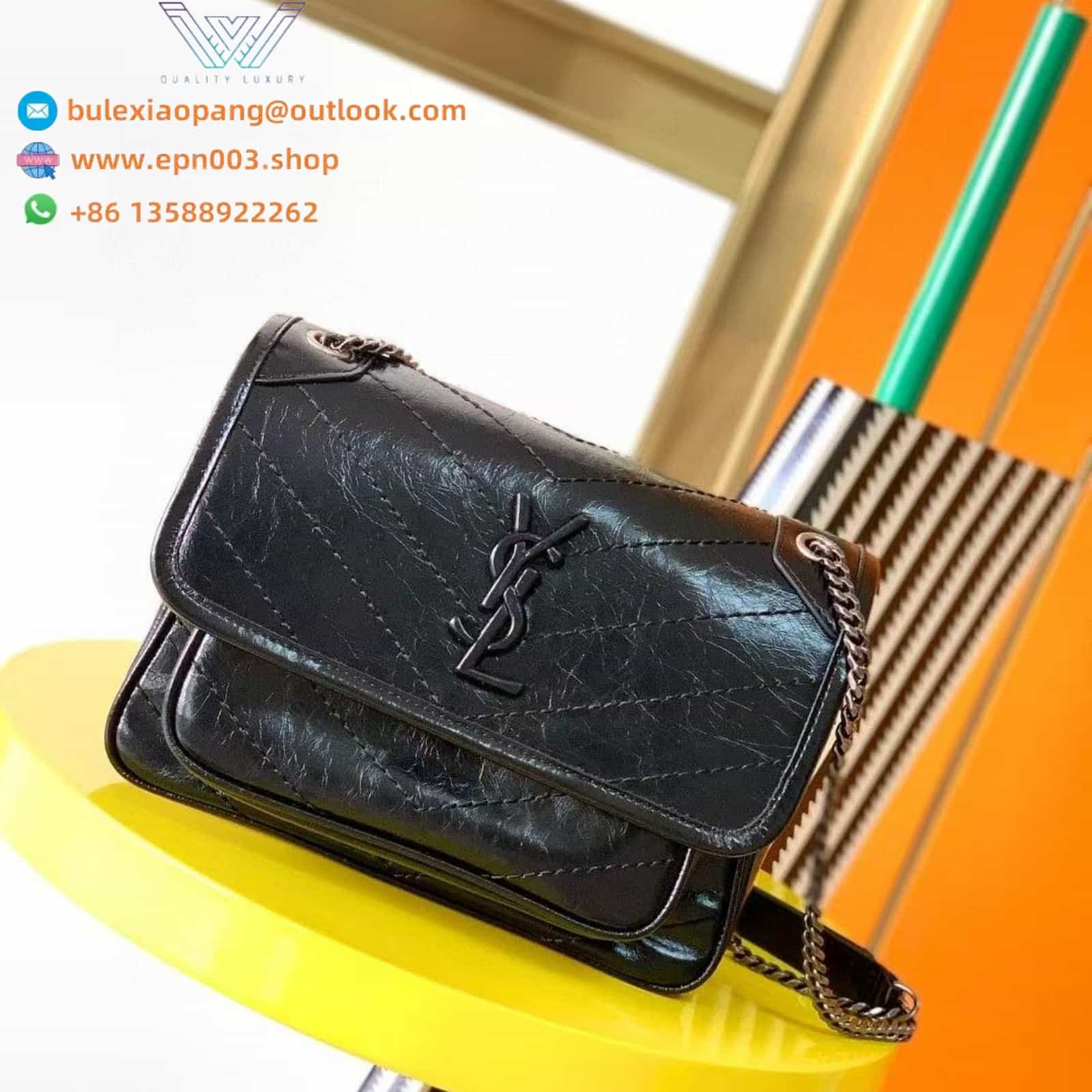 NIKI BABY/MEDIUM IN VINTAGE LEATHER BLACK - 6331600EN041000