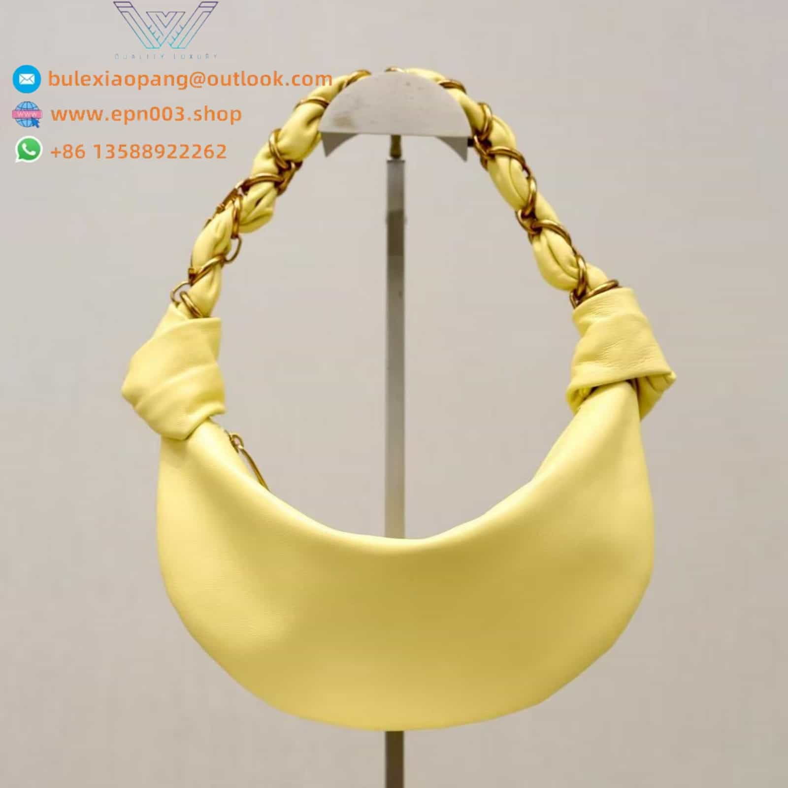 AMALIA MINI HOBO IN LAMBSKIN SOFT LEMON - 862558AACX77555
