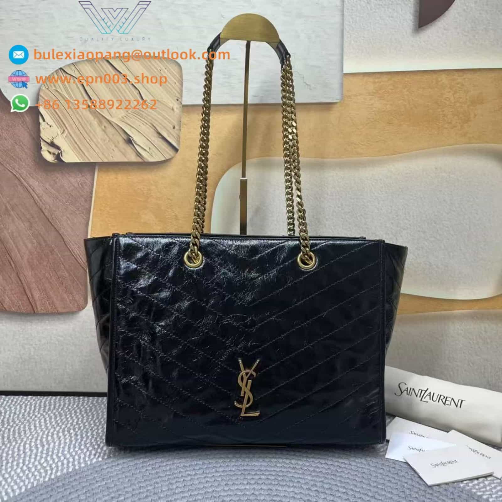 NIKI SHOPPING IN VINTAGE LEATHER BLACK - 8711510EN071000