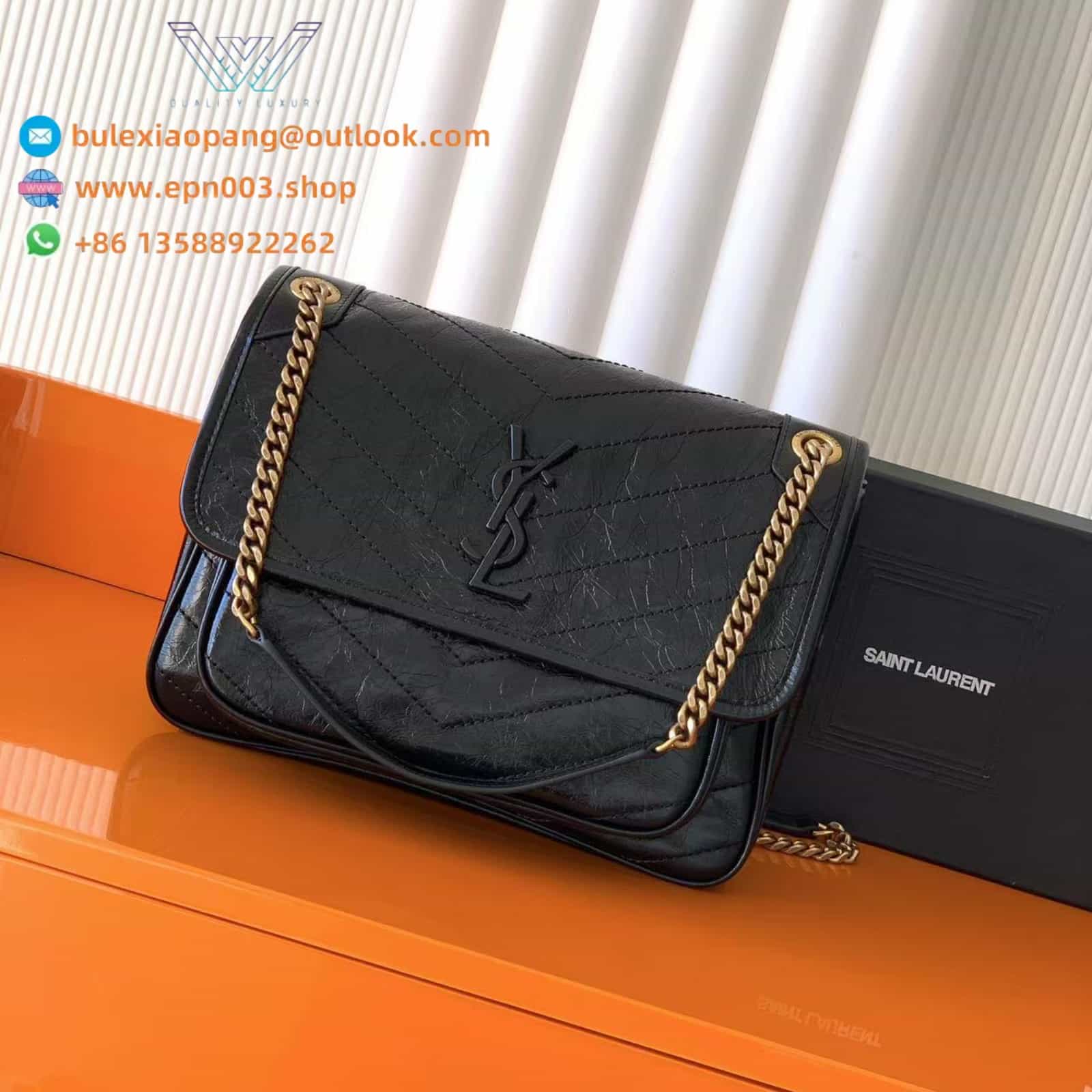NIKI BABY/MEDIUM IN VINTAGE LEATHER BLACK - 6331580EN071000