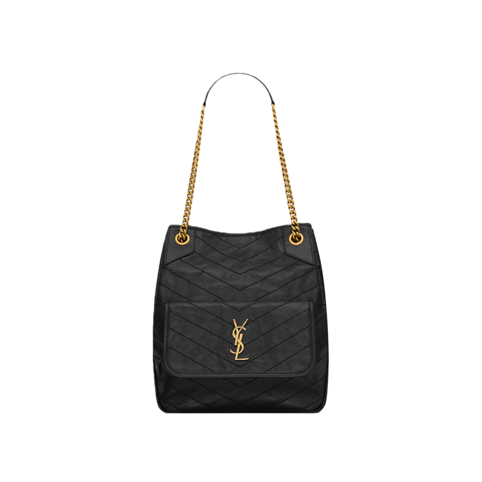 NIKI SMALL SHOPPING IN VINTAGE LEATHER BLACK - 8622950EN071000