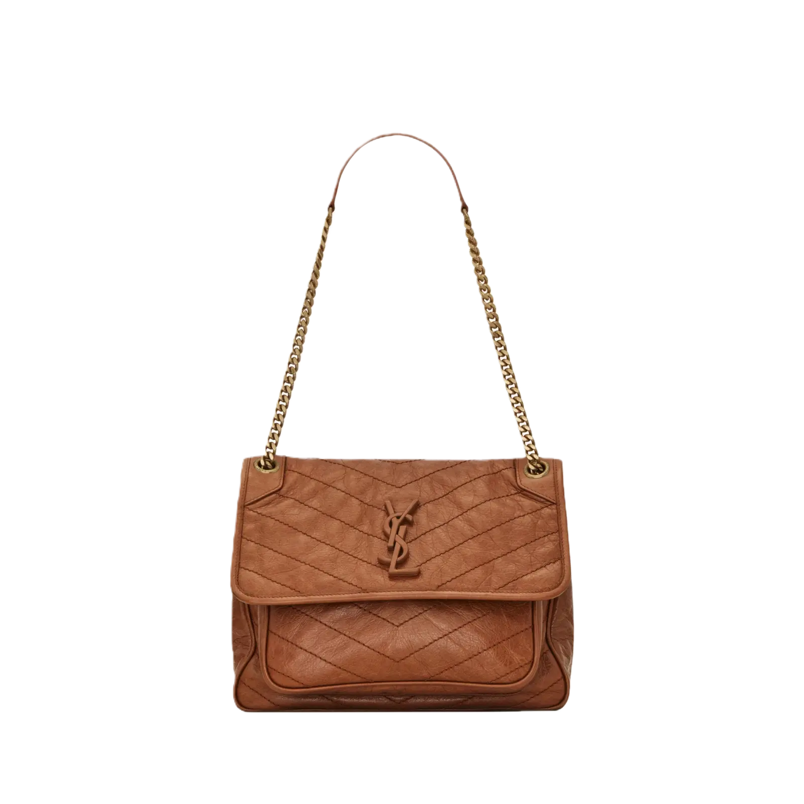 NIKI BABY/MEDIUM IN VINTAGE LEATHER LIGHT CARAMEL - 6331581YG072522
