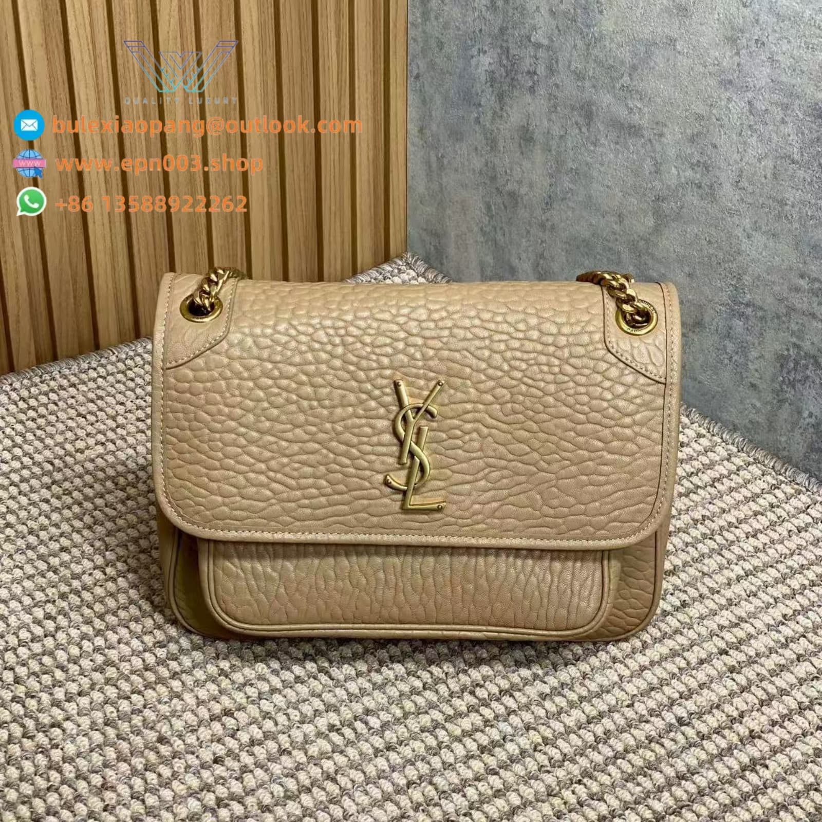 NIKI MINI/BABY IN GRAINED LAMBSKIN DARK CORK - 633179AACYT2760