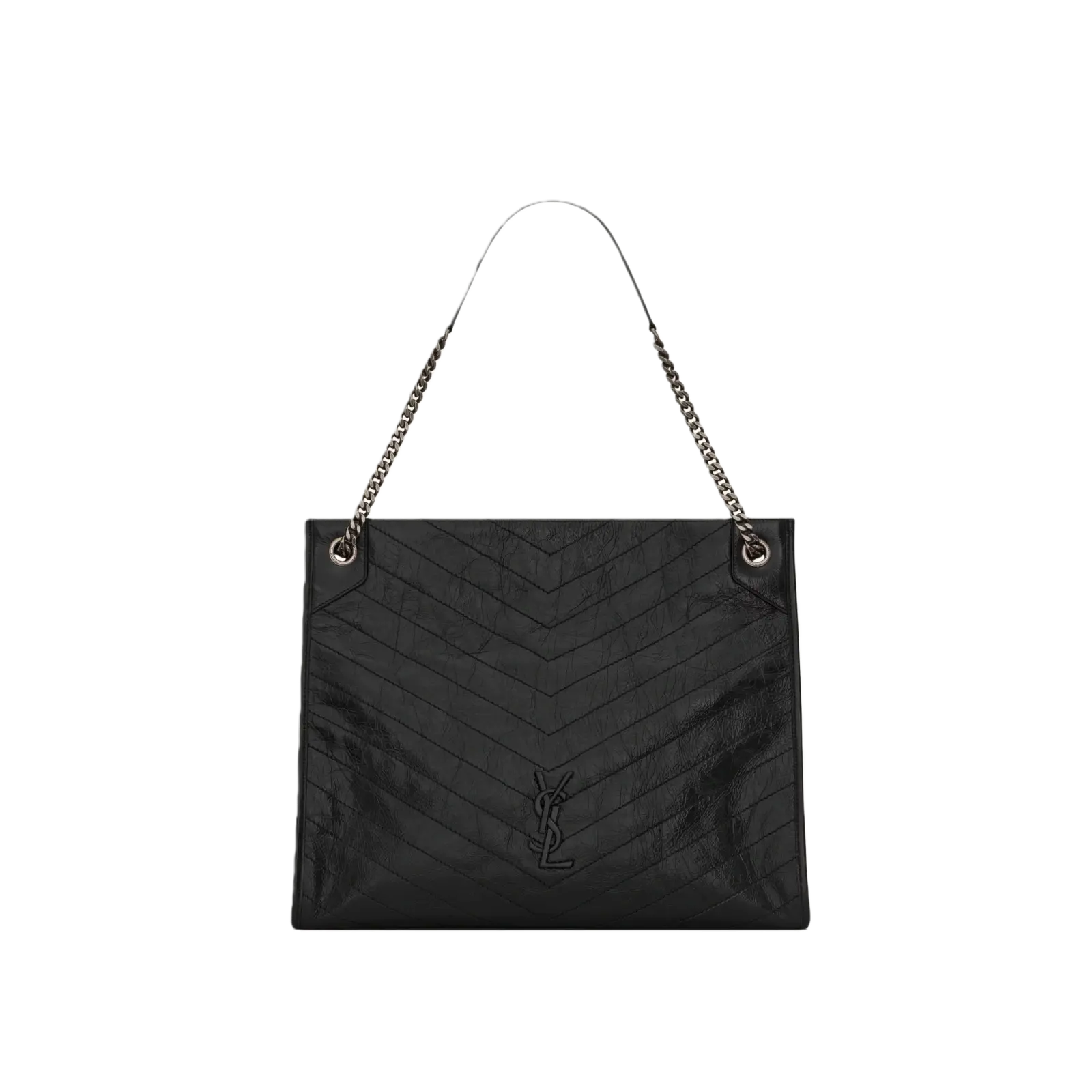 NIKI LARGE SHOPPING IN CRINKLED VINTAGE LEATHER BLACK - 5779980EN041000