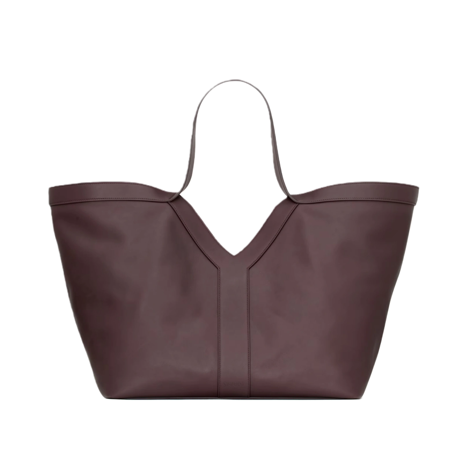 Y TOTE IN LEATHER PURPLE - 817602AAEZ36996