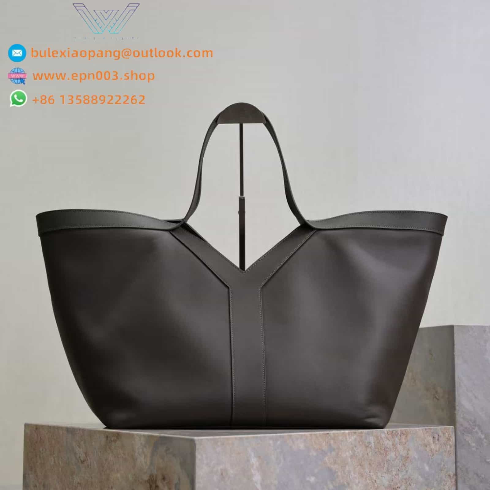 Y TOTE IN LEATHER LIGHT MUSK - 817602AAEZ33212