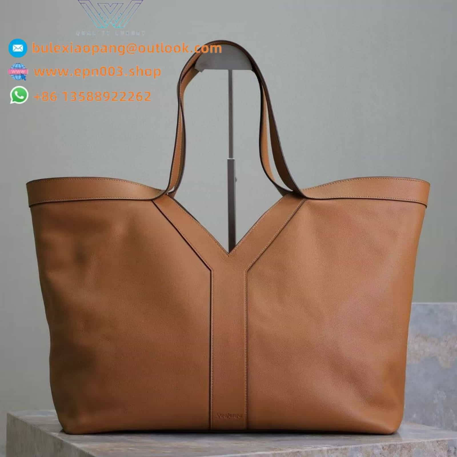 Y TOTE IN LEATHER BRICK - 817602AAEC36359