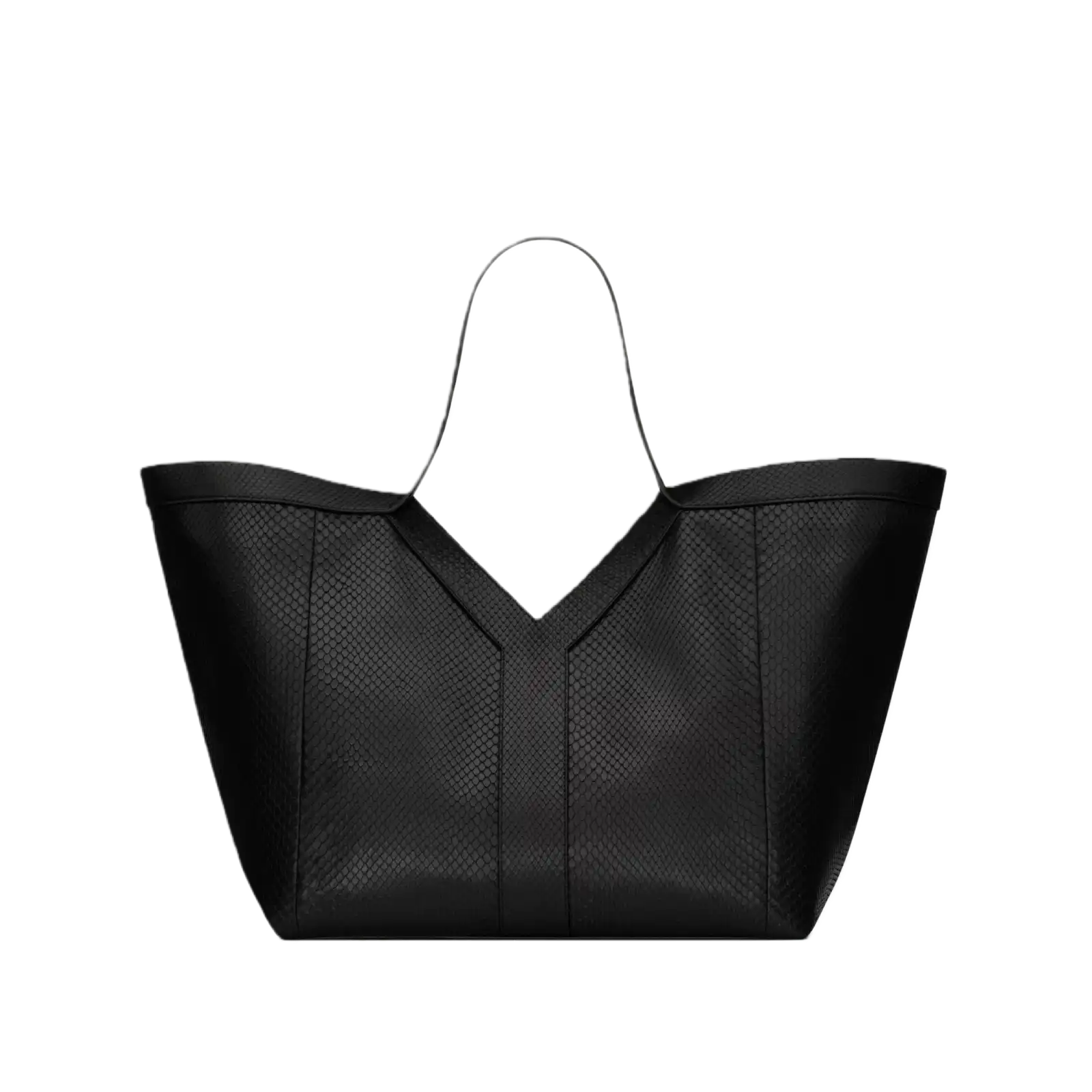 Y TOTE IN PYTHON BLACK - 817602L360W1000