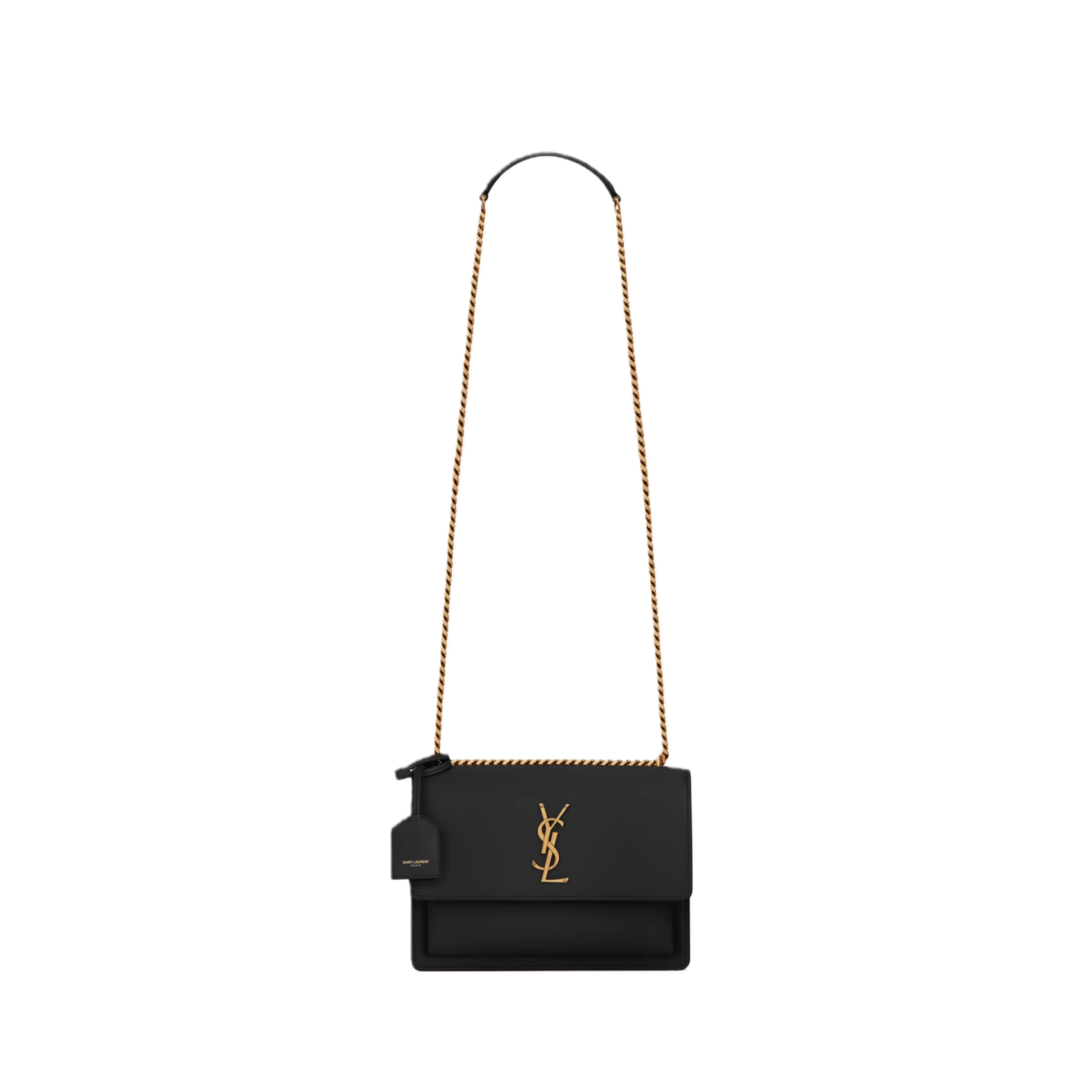 SUNSET MEDIUM IN SMOOTH LEATHER BLACK - 442906D420W1000
