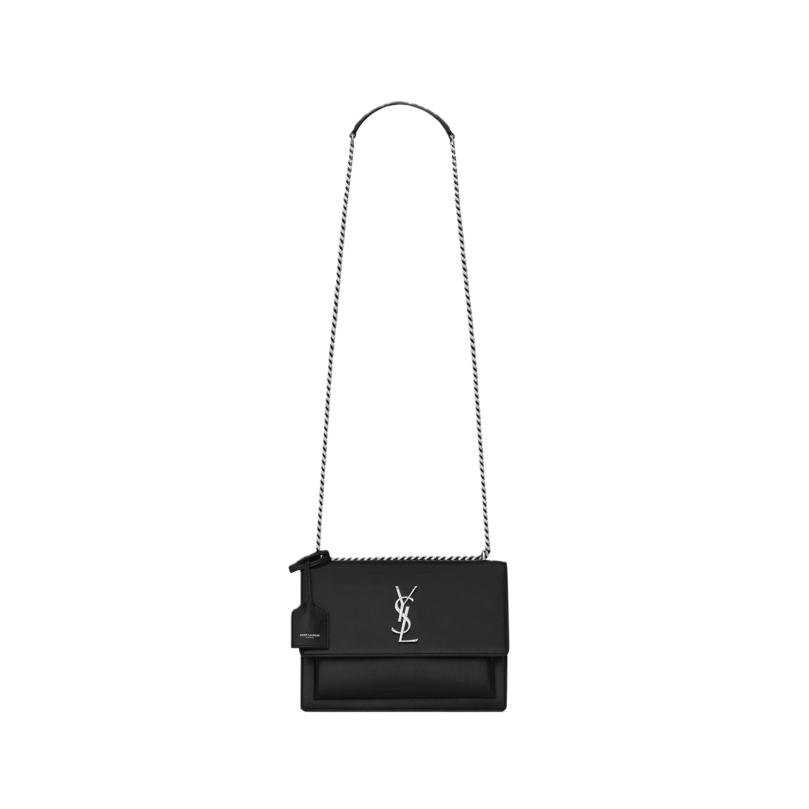 SUNSET MEDIUM IN SMOOTH LEATHER BLACK - 442906D420N1000