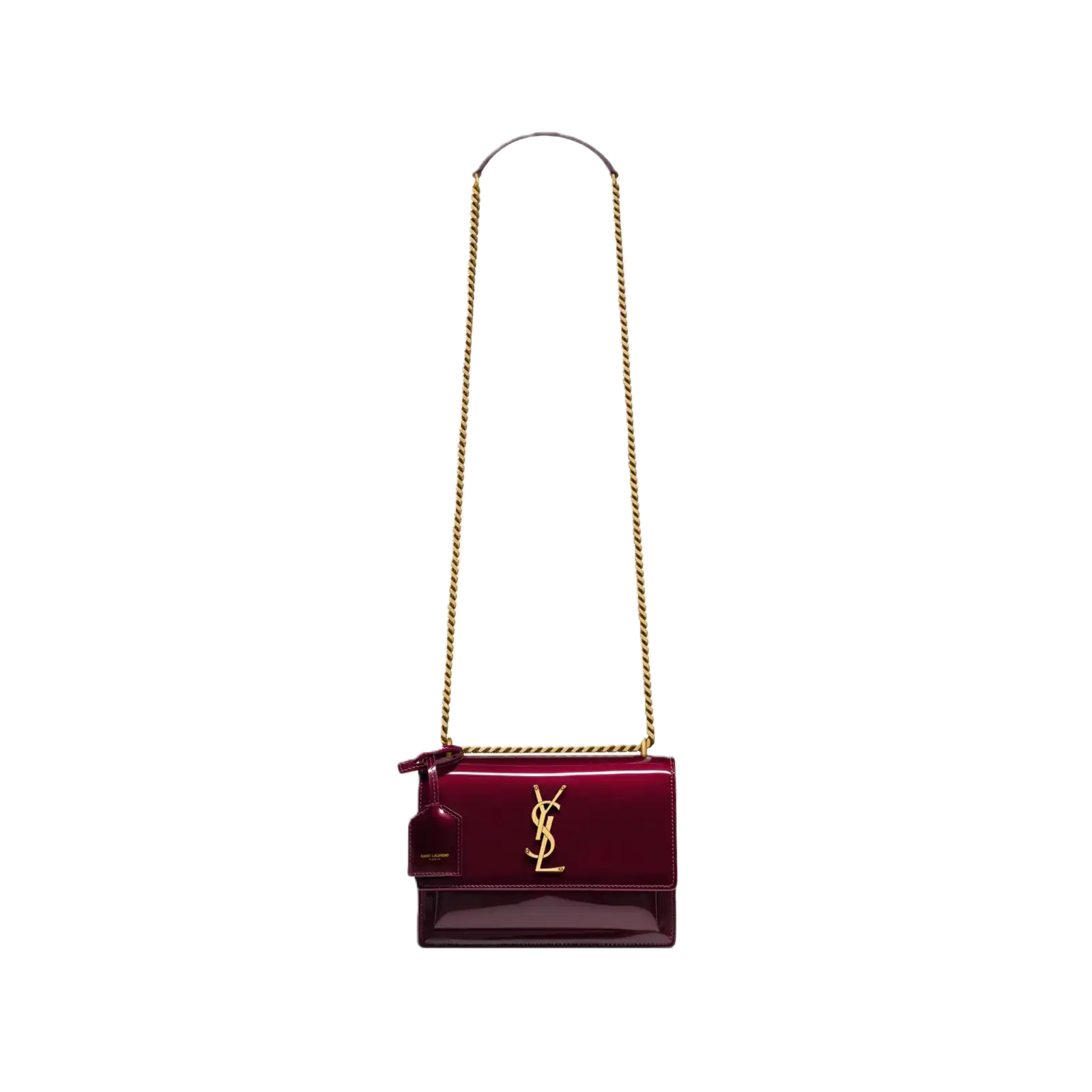SUNSET SMALL IN PATENT LEATHER GLOSS BURGUNDY - 441972AAEX16290