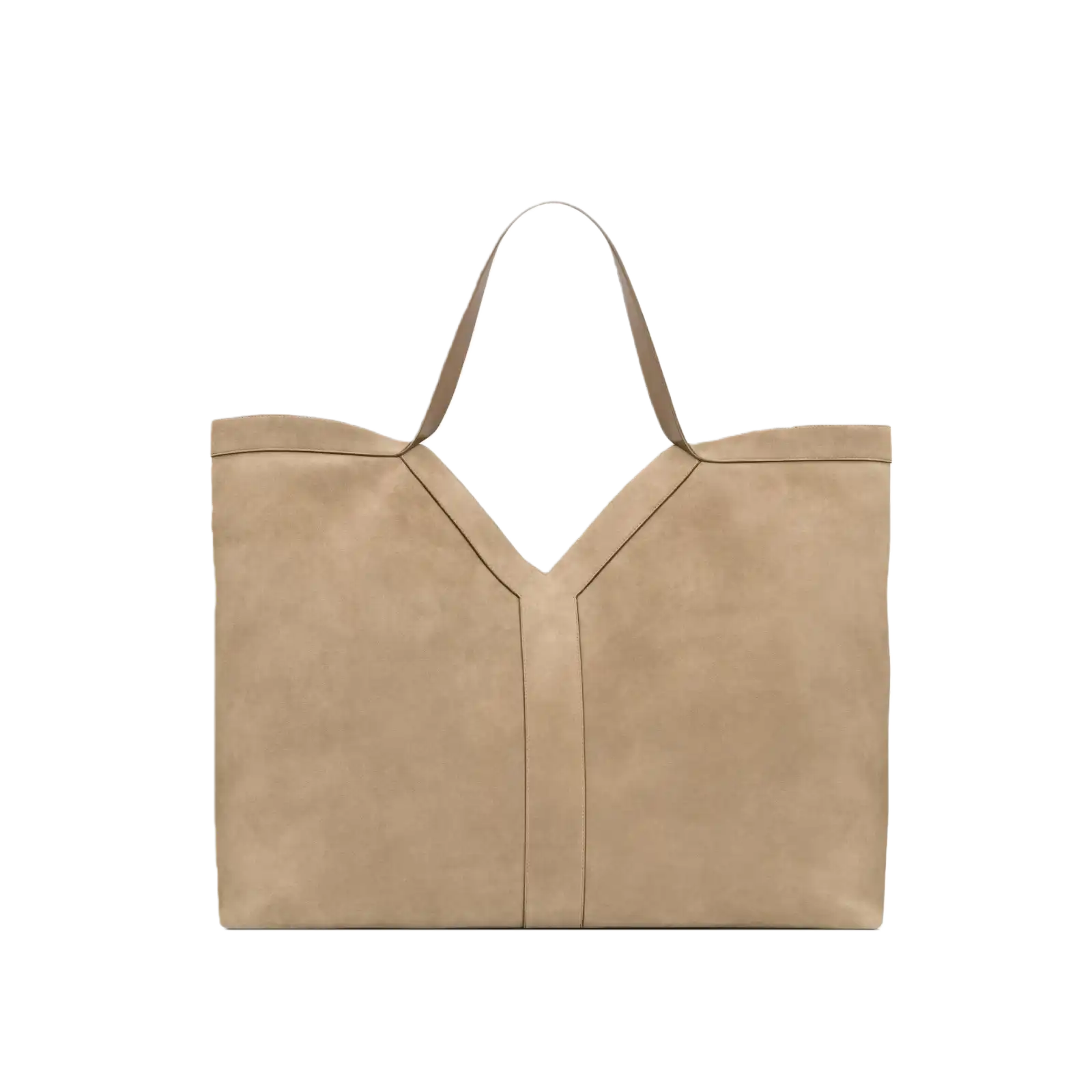Y MAXI TOTE IN SUEDE DRY GRAIN - 839976C0X0W2795