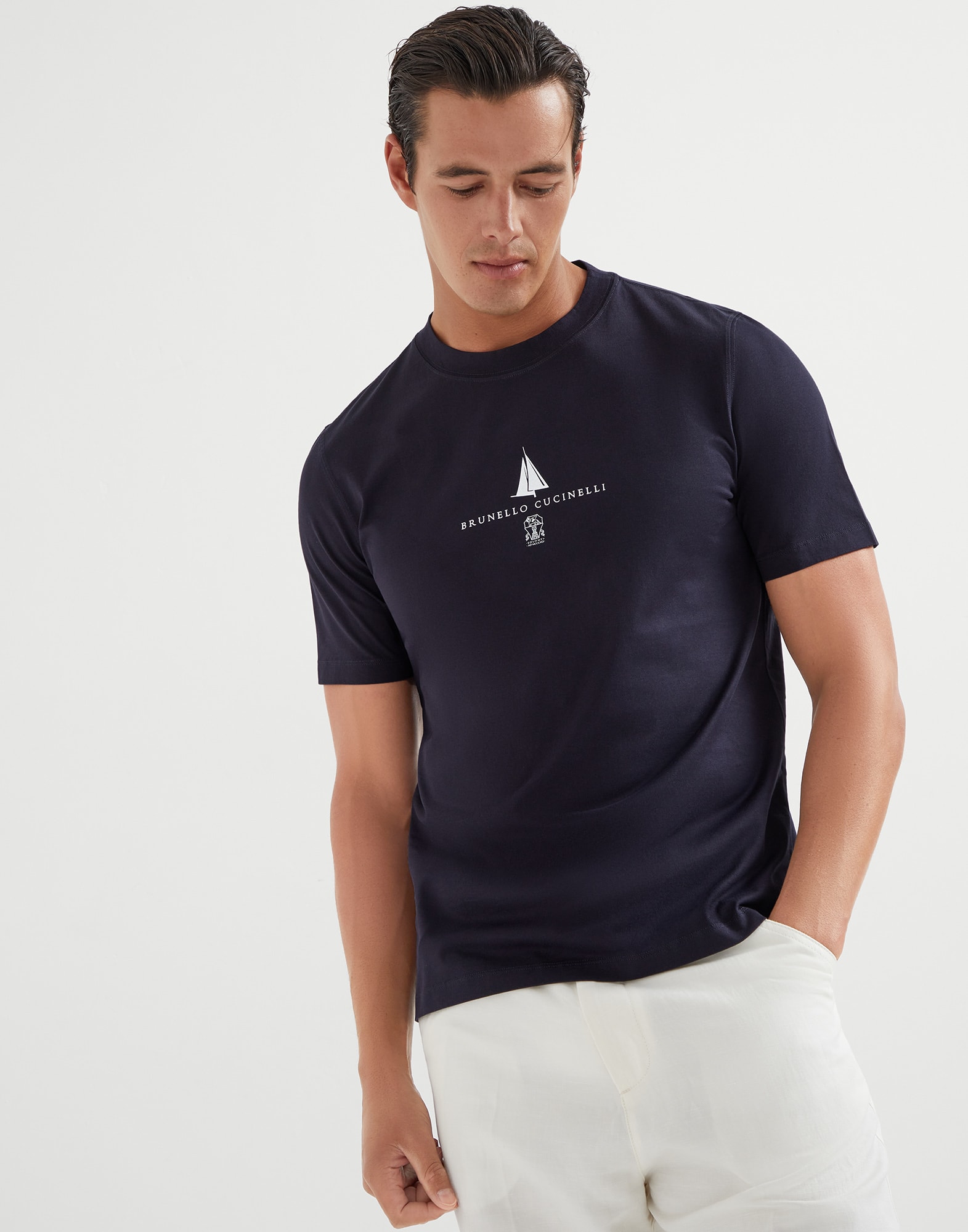 Cotton jersey T-shirt with print