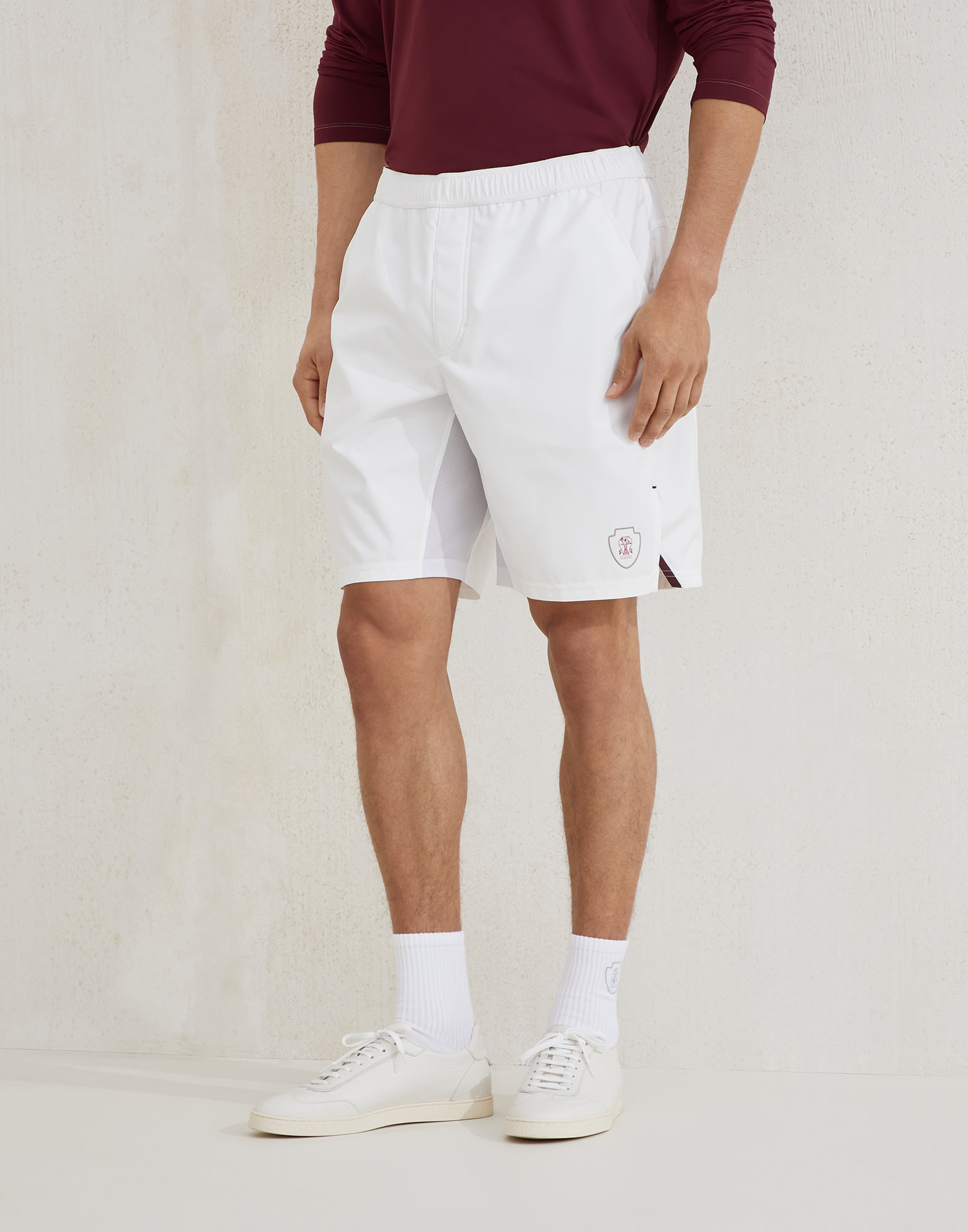 Nylon shorts with logo