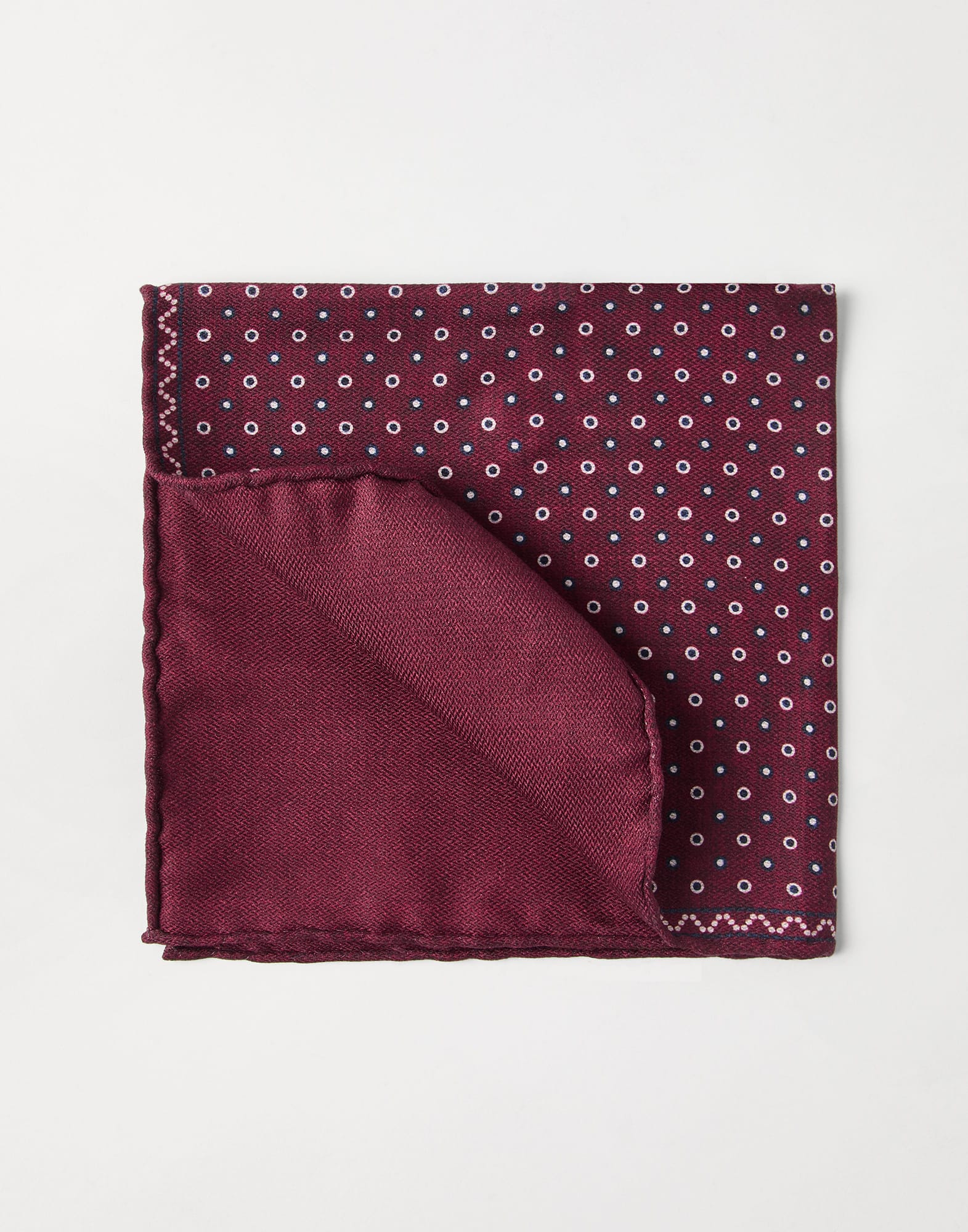Spotted silk pocket square