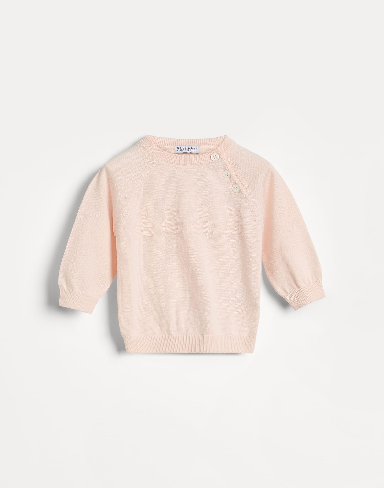 Cotton Baby Bernie jacquard sweater with buttons