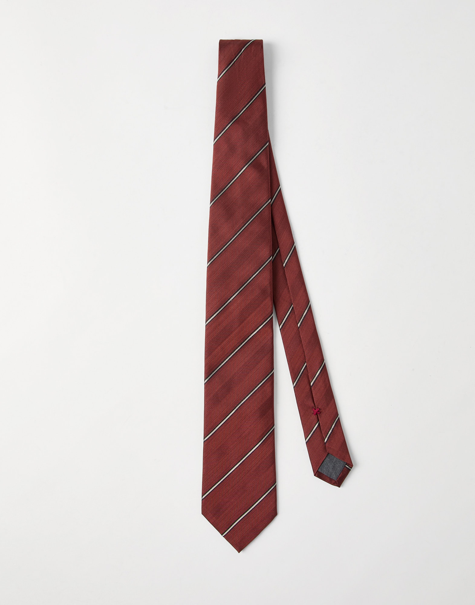 Regimental stripe silk tie