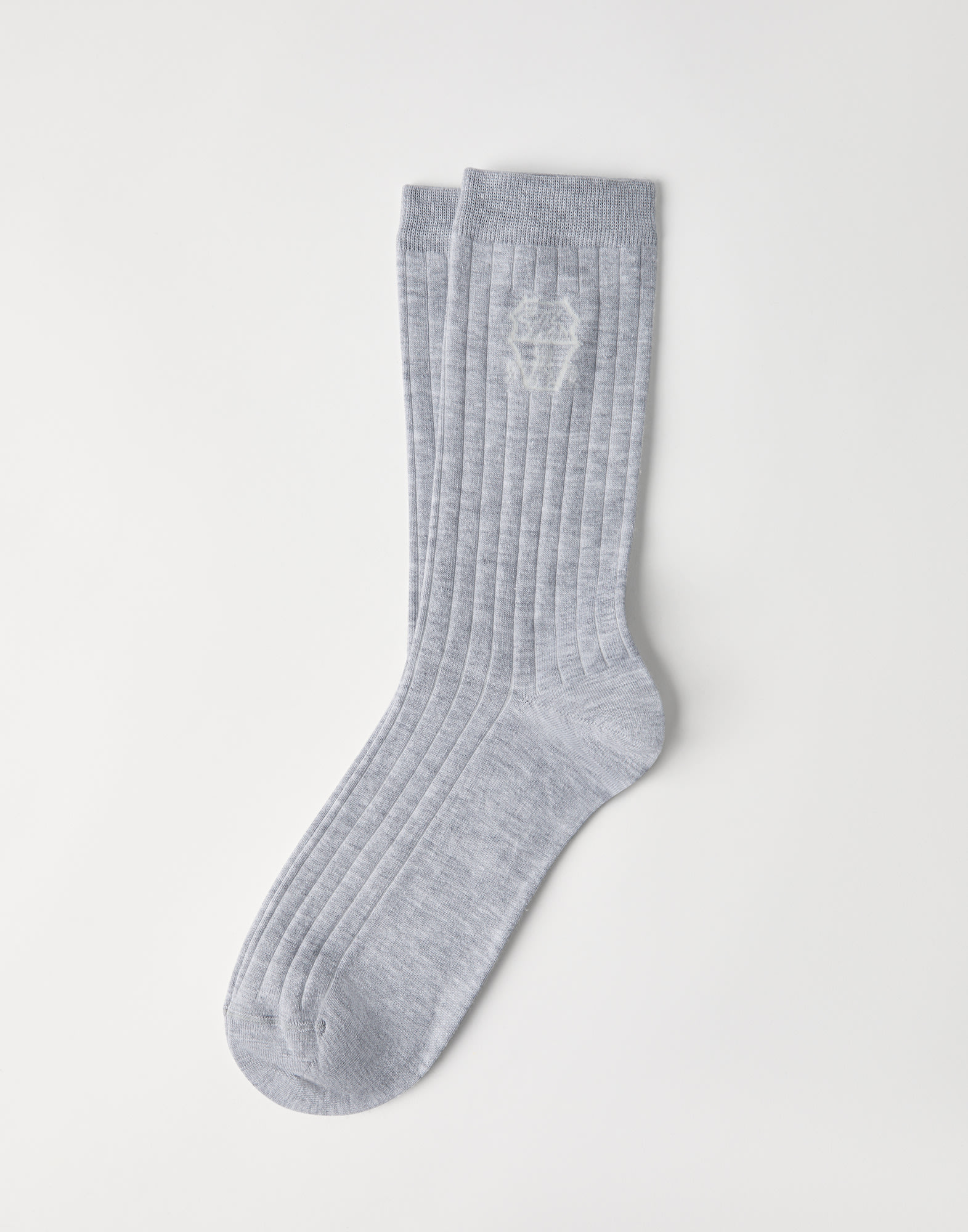 Cotton chalk stripe effect socks with logo