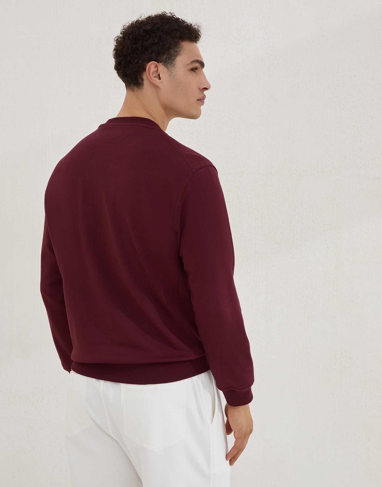 Techno cotton French terry sweatshirt with print