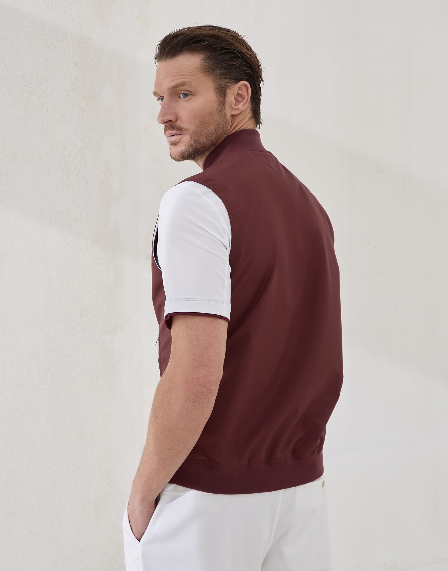Nylon vest with logo