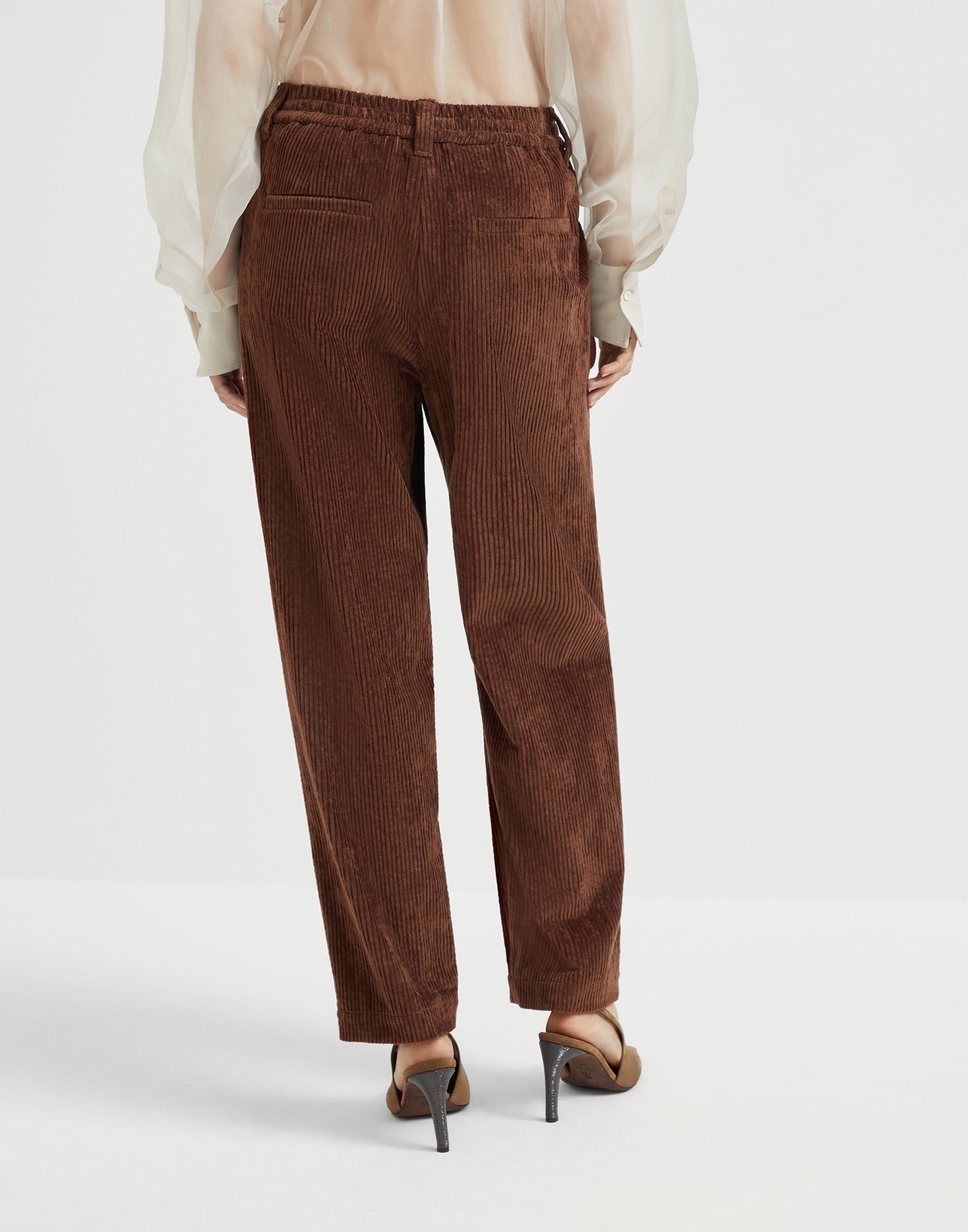 Comfort cotton corduroy baggy trousers