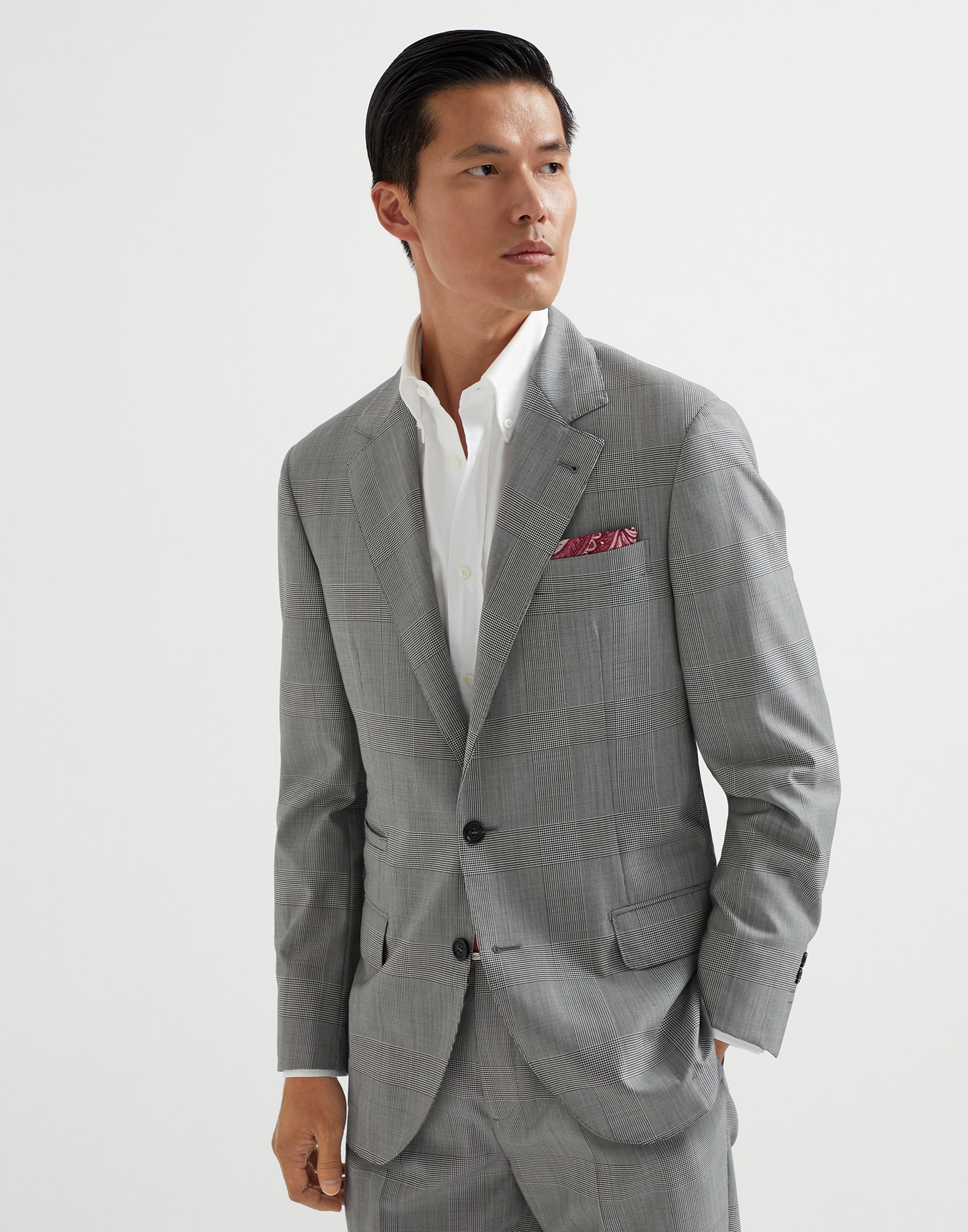 Super 150s virgin wool Prince of Wales jacket