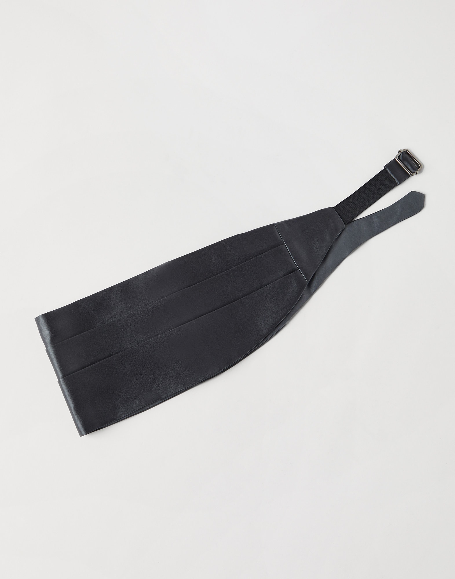 Cotton and silk satin cummerbund