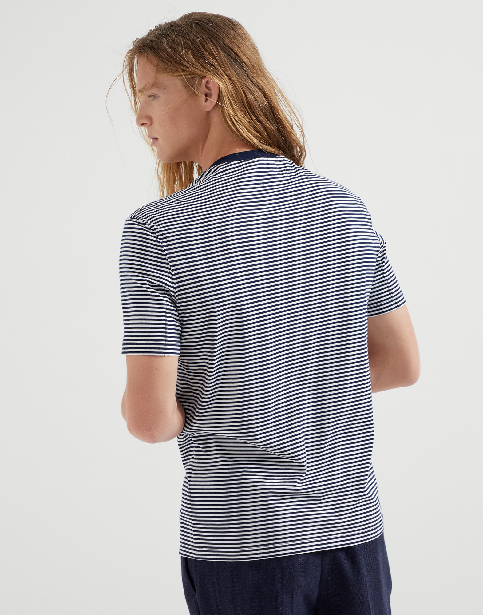 Striped cotton jersey T-shirt