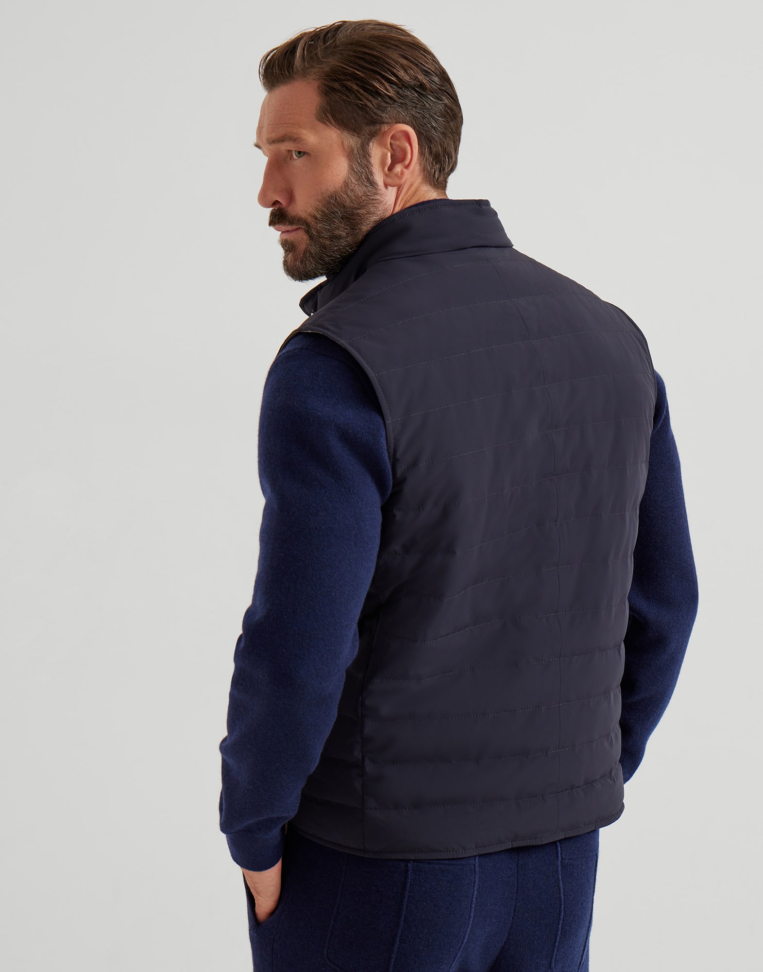 Bonded taffeta lightweight down vest