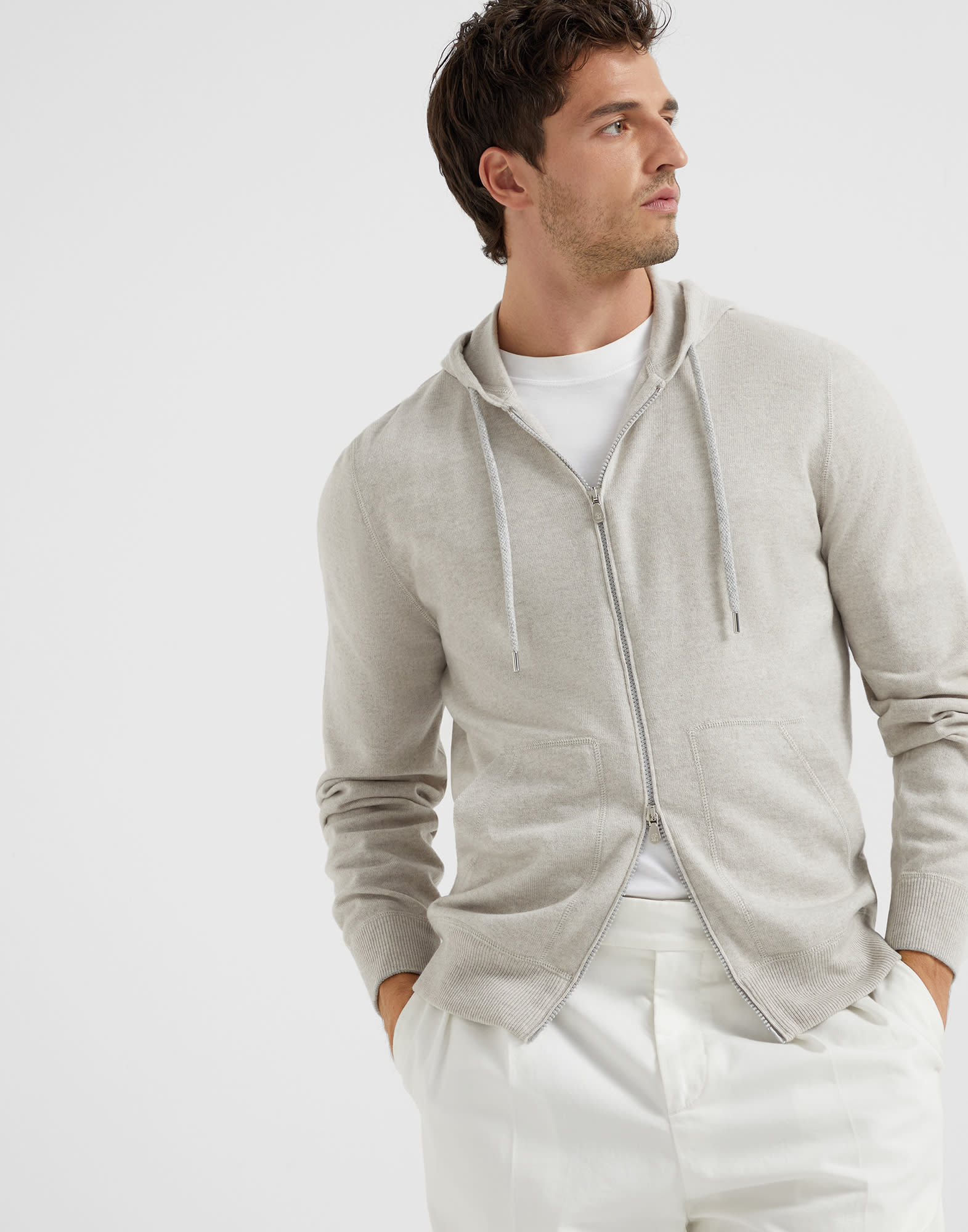 Cashmere sweatshirt-style sweater