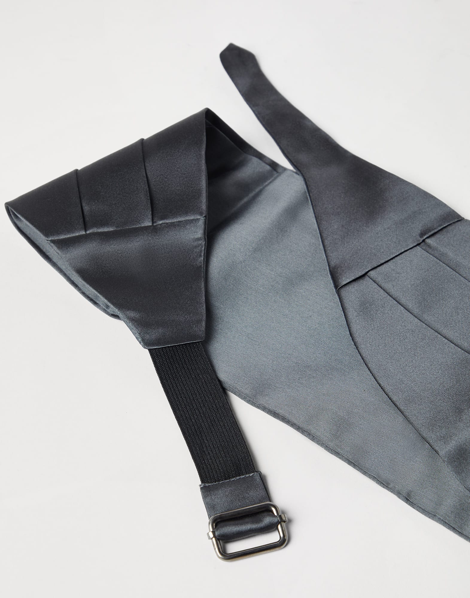 Cotton and silk satin cummerbund