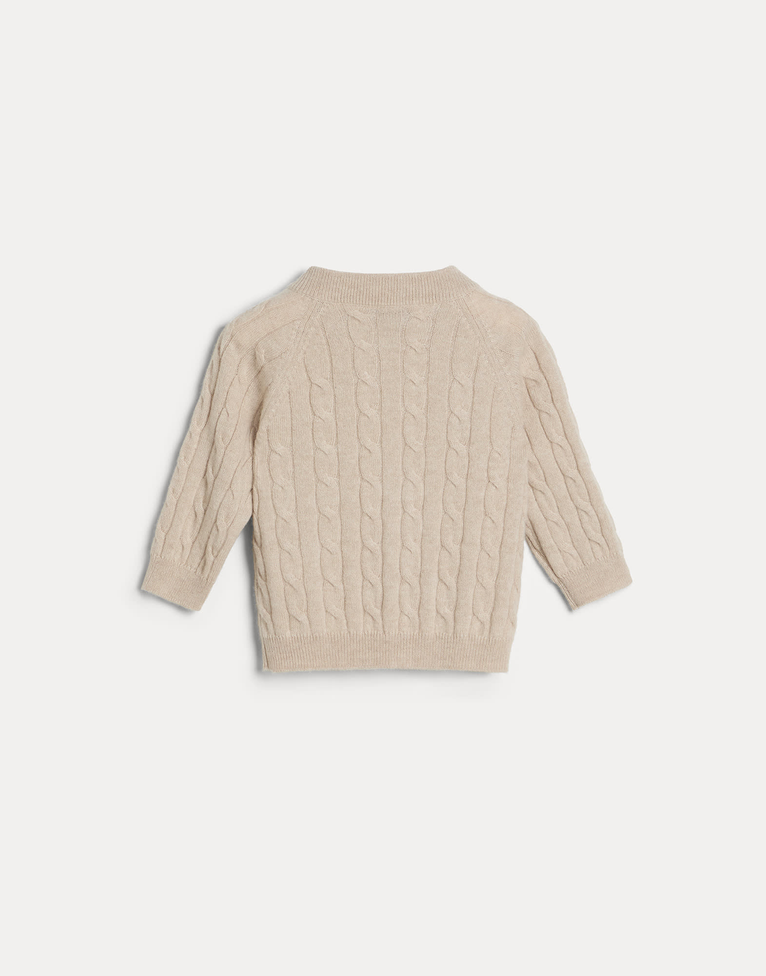 Cashmere cable knit Baby Bernie cardigan with zipper