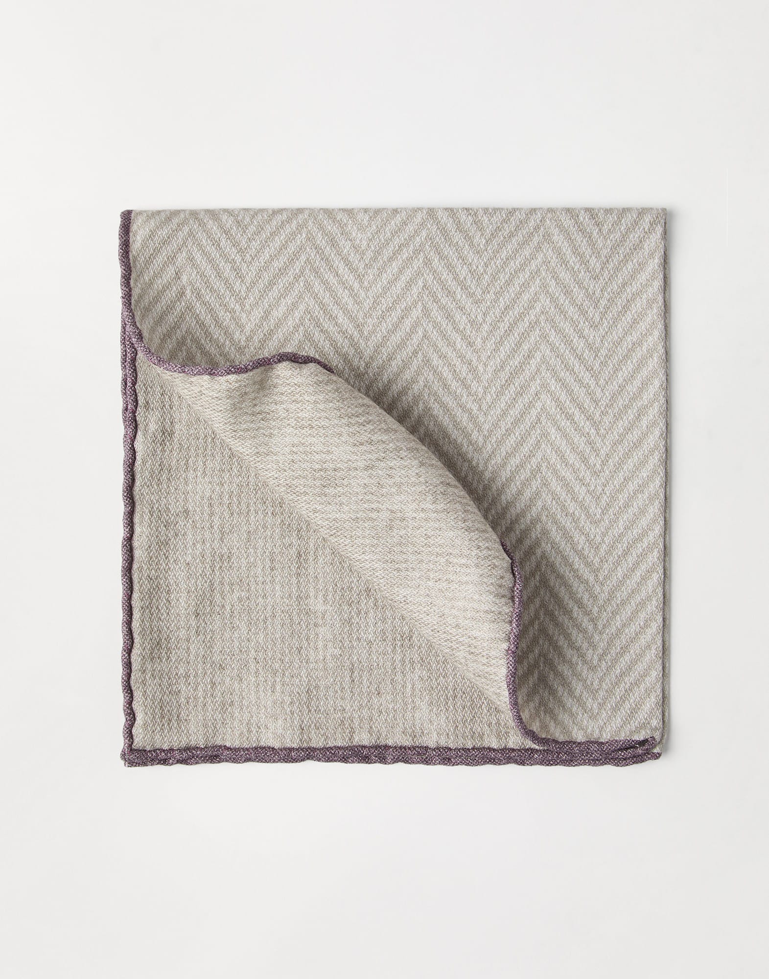 Silk chevron pocket square