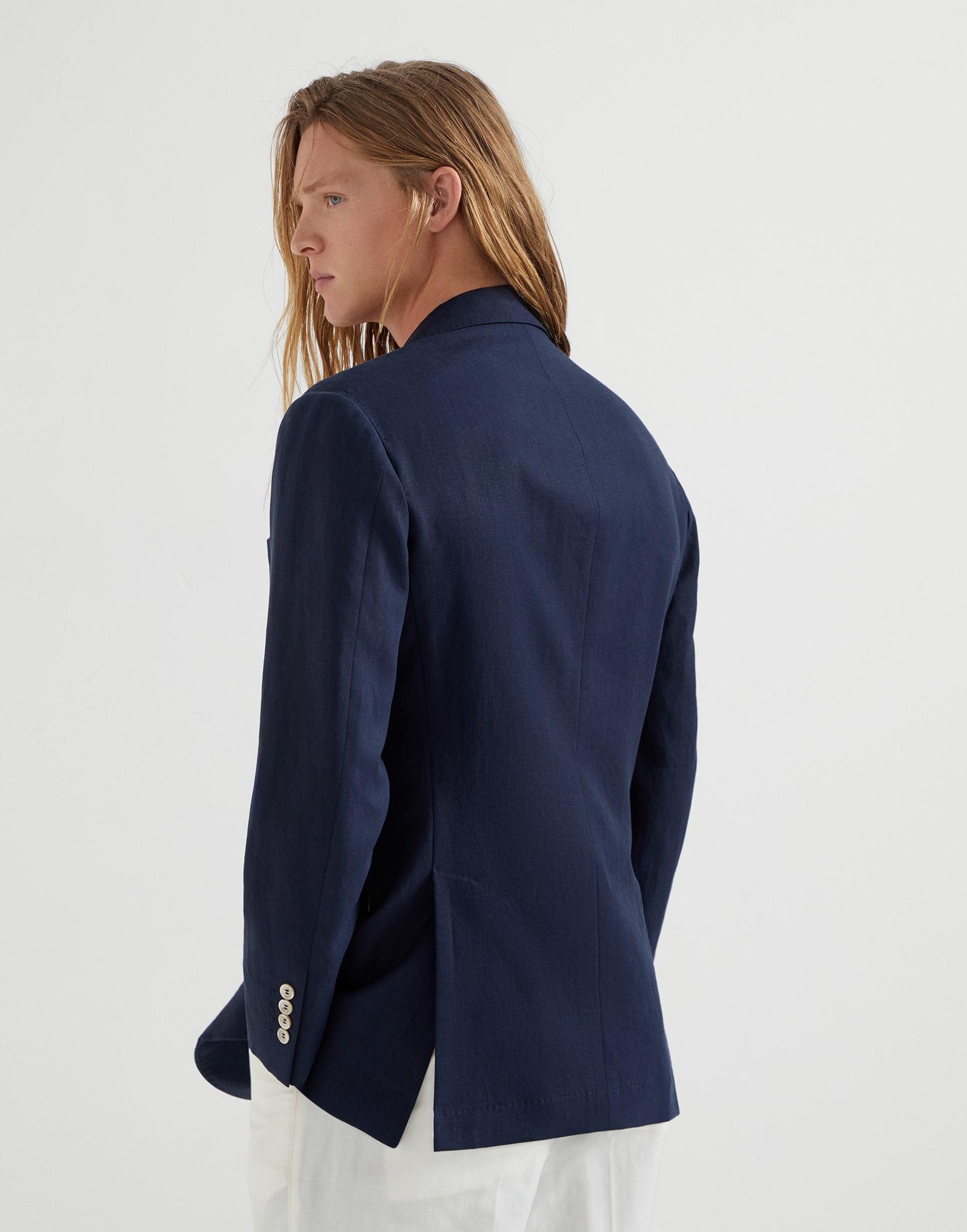 Linen deconstructed blazer