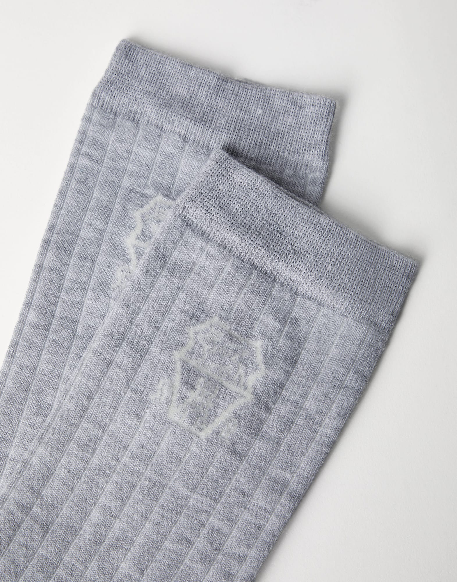 Cotton chalk stripe effect socks with logo