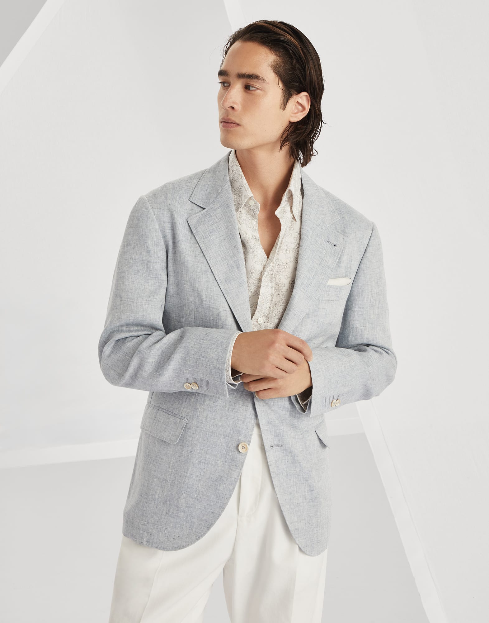 Délavé linen deconstructed blazer