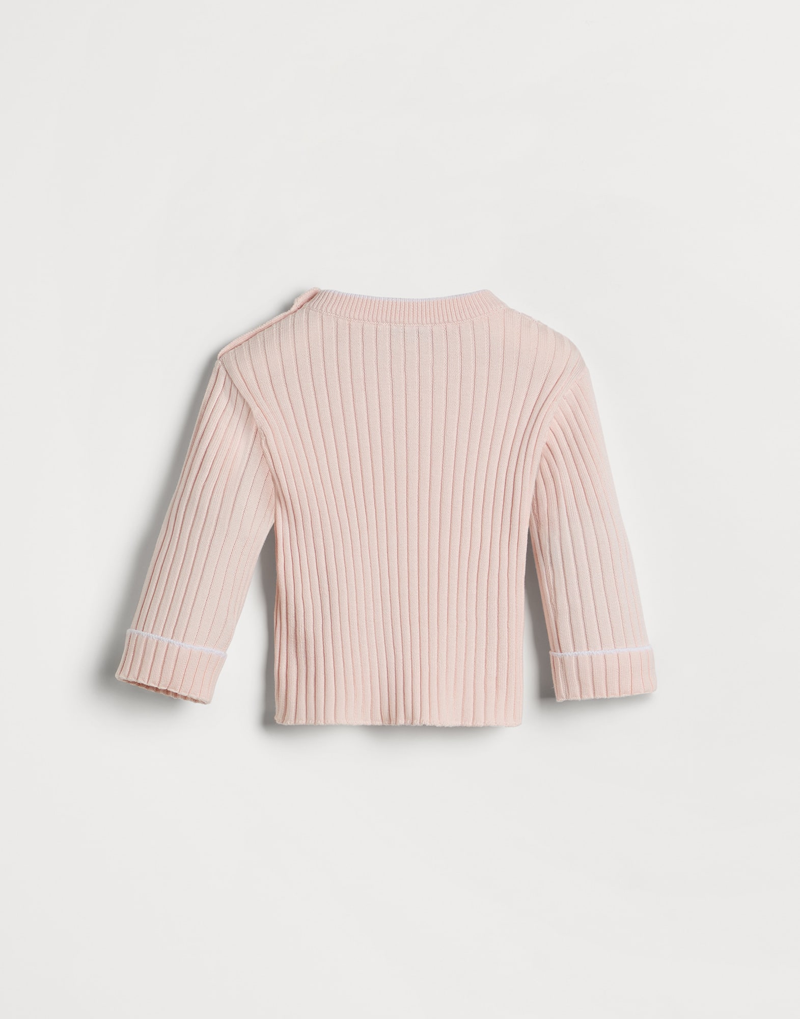 Cotton rib knit Baby Bernie sweater with patch